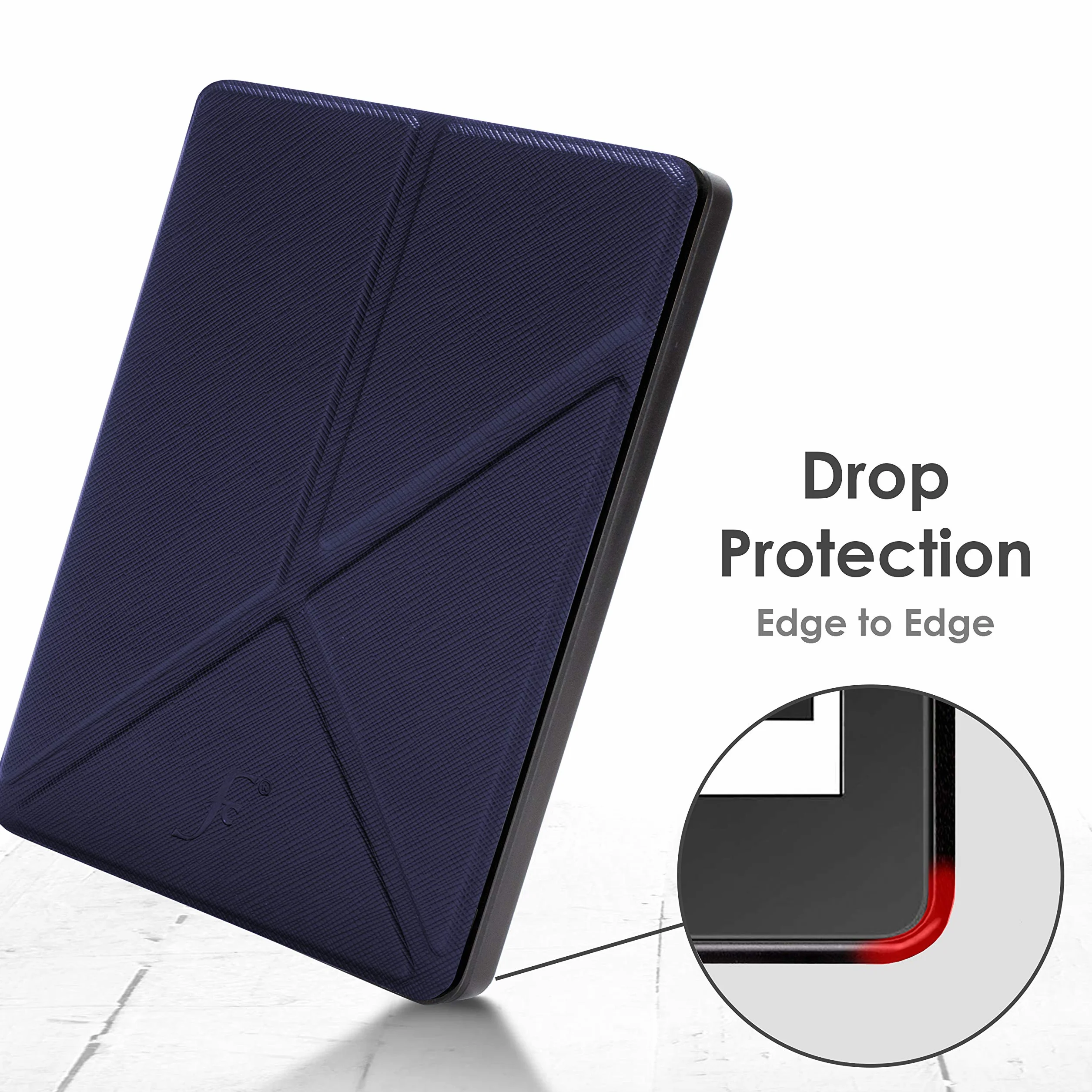 Forefront Cases Étui pour Kobo Clara HD (Modèle:2018) - Étui de Support Pliant (Style Pliable) - Mince et Léger, Fonction Automatique Veille/Réveil Intelligente Coque pour Kobo Clara HD - Bleu Foncé