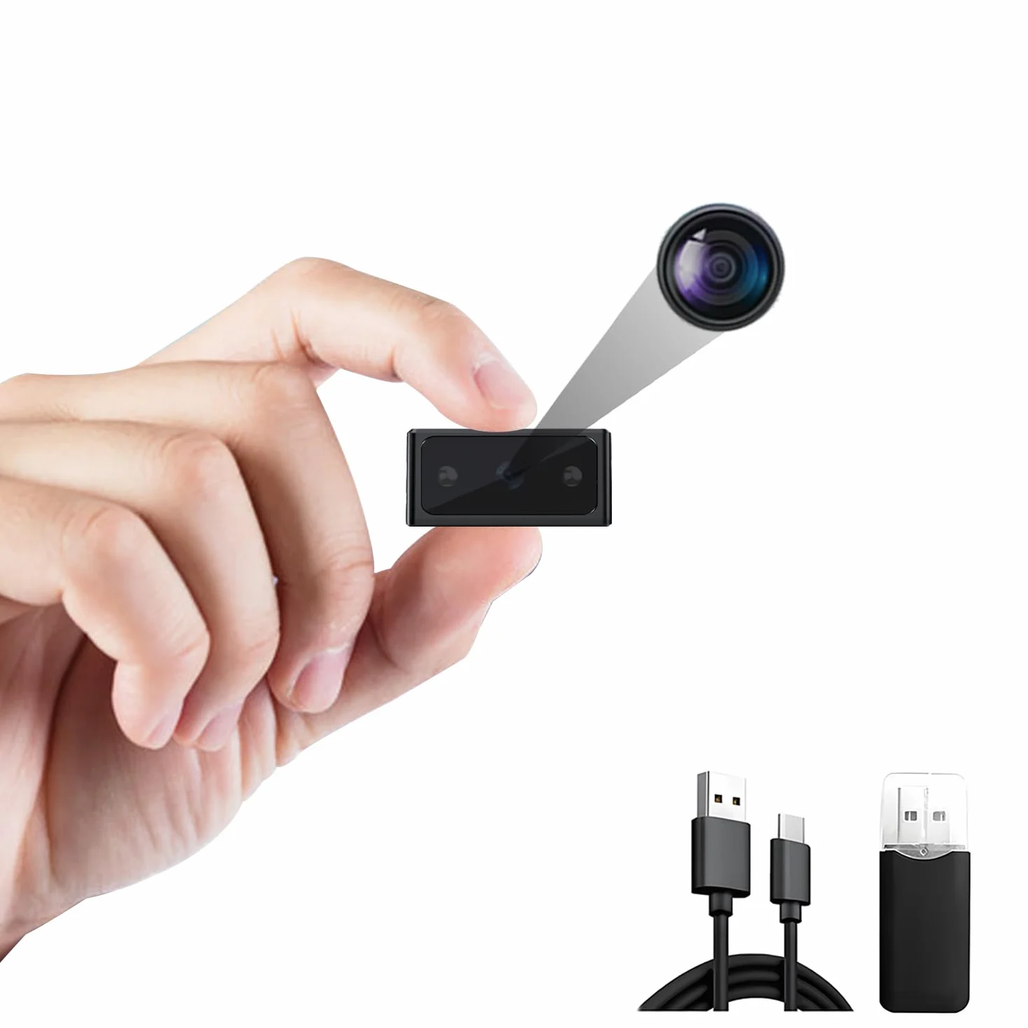 Mini caméra Espion HD 1080P caméra cachée surveillance intérieur extérieur sans WiFi