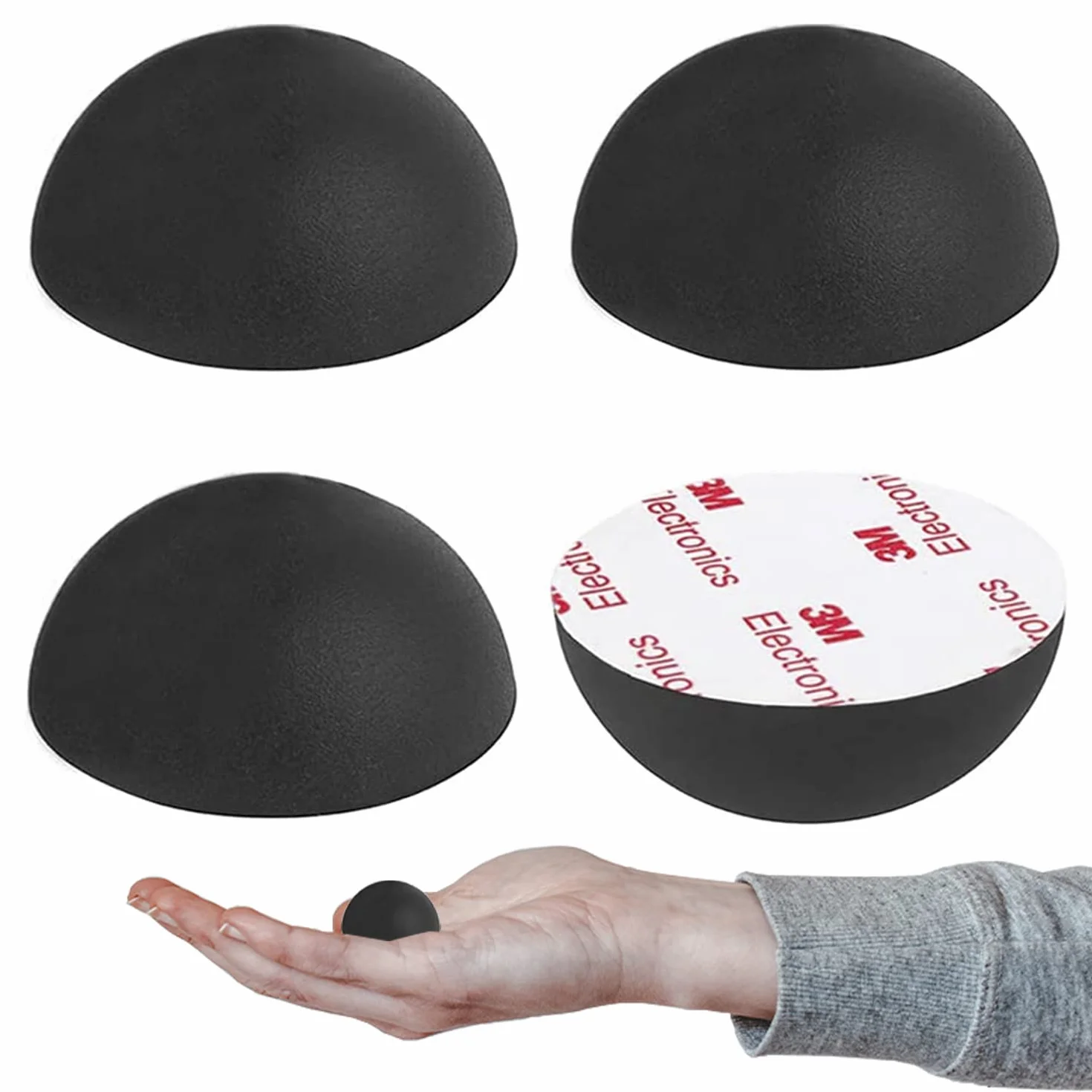 Pare-Chocs en Silicone Demi-Sphérique De 3,2 Cm, Pieds Isolants, Silicone, Coussin De Haut-Parleur Antidérapant avec Coussin Isolant De Tourne-Disque Auto-Adhésif,4 Pièces
