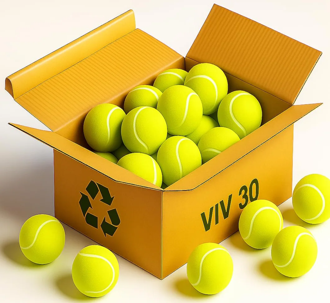 VIV Balles de Tennis d'entraînement en Vrac Rebond Haute Altitude 134,6 cm Lot de 50