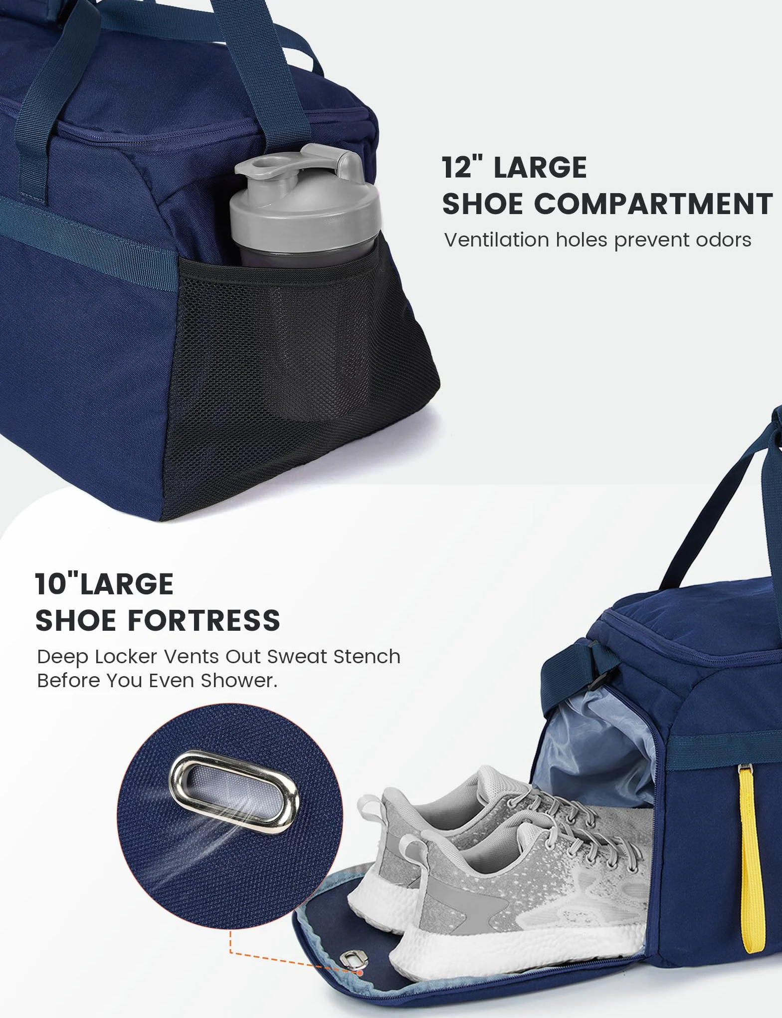 SKYSPER 35L Sac de Sport avec Compartiment à Chaussures et Compartiment Humide