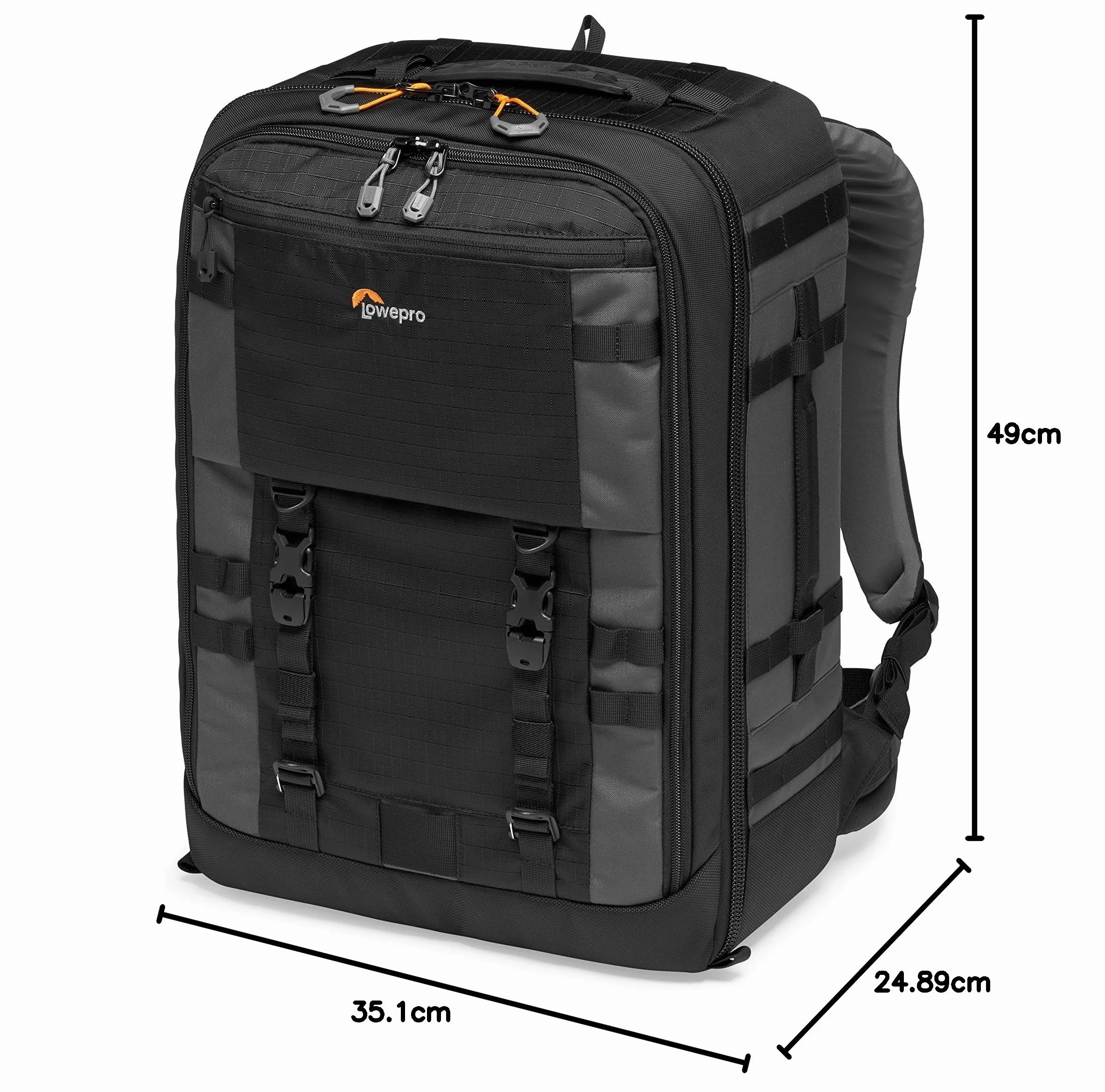 Lowepro Pro Trekker BP 450 AW II - Sac à dos professionnel pour reflex ou sans miroir, avec compartiments maxfit et couverture étanche en noir ou gris foncé