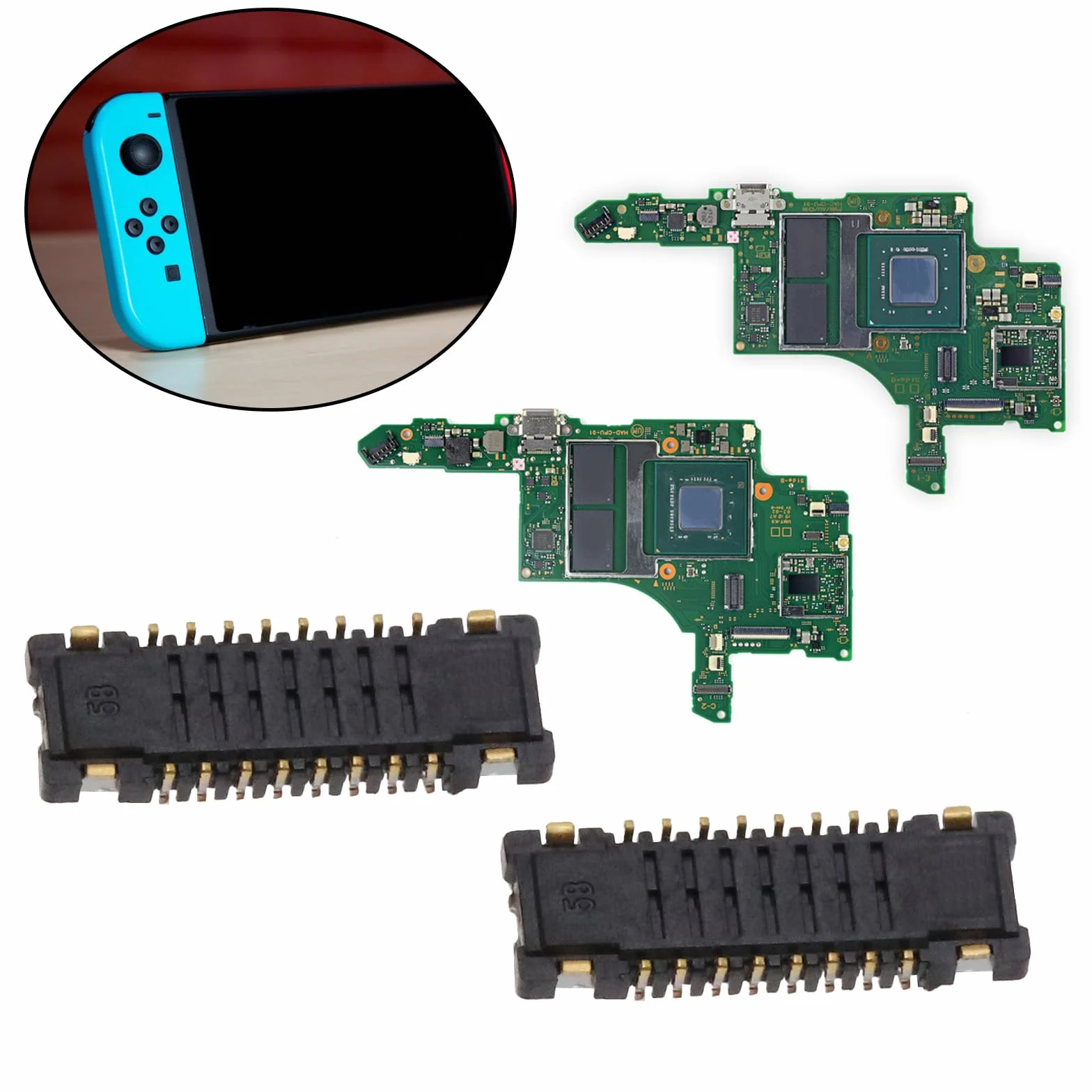 Lot de 4 lecteurs de cartes Micro SD FPC mâle femelle 16 broches pour Nintendo Switch carte mère accessoires de rechange