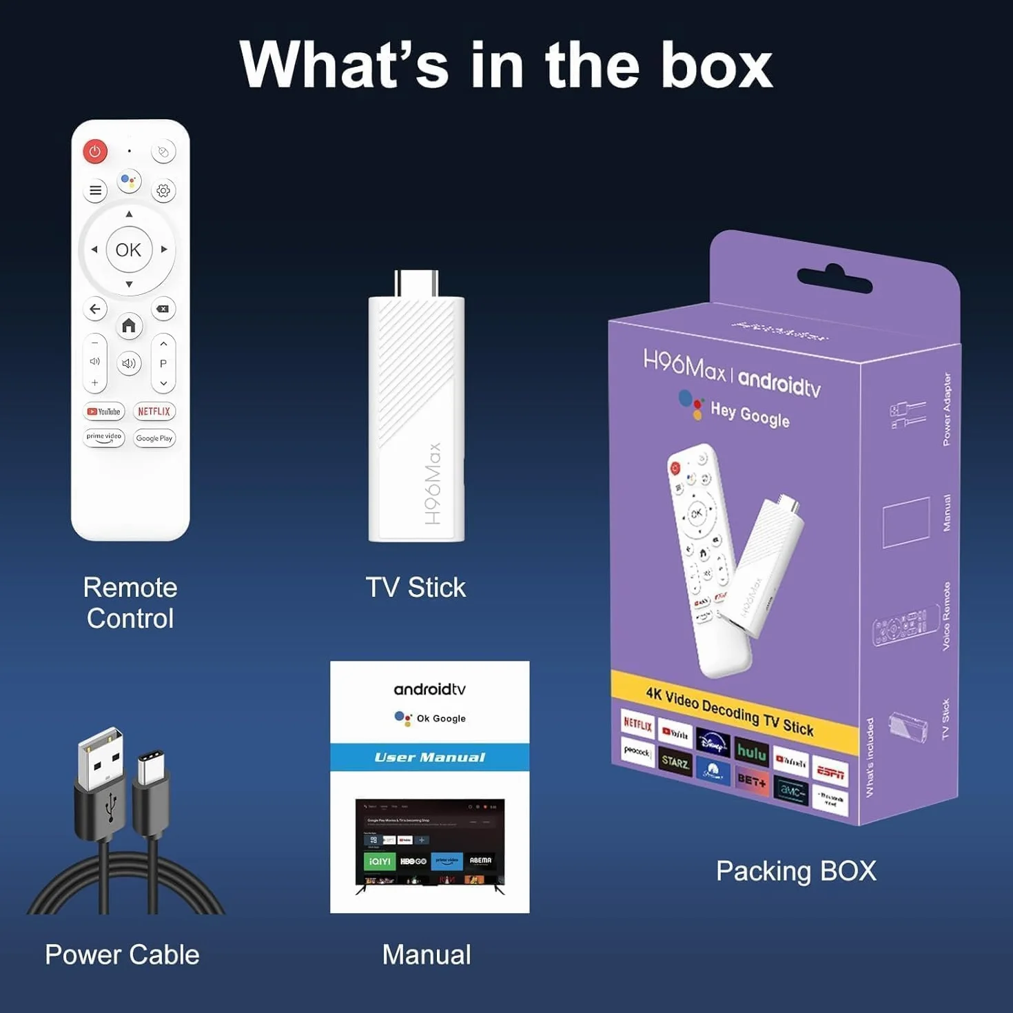 IPTV H96 Max TV Stick, TV Gratuite et en Direct,UHD Android 14,(Nouvelle génération) | Smart TV Gratuite et en Direct,Compatible Assistant Vocal, Chromecast Built-in Streaming 4K.