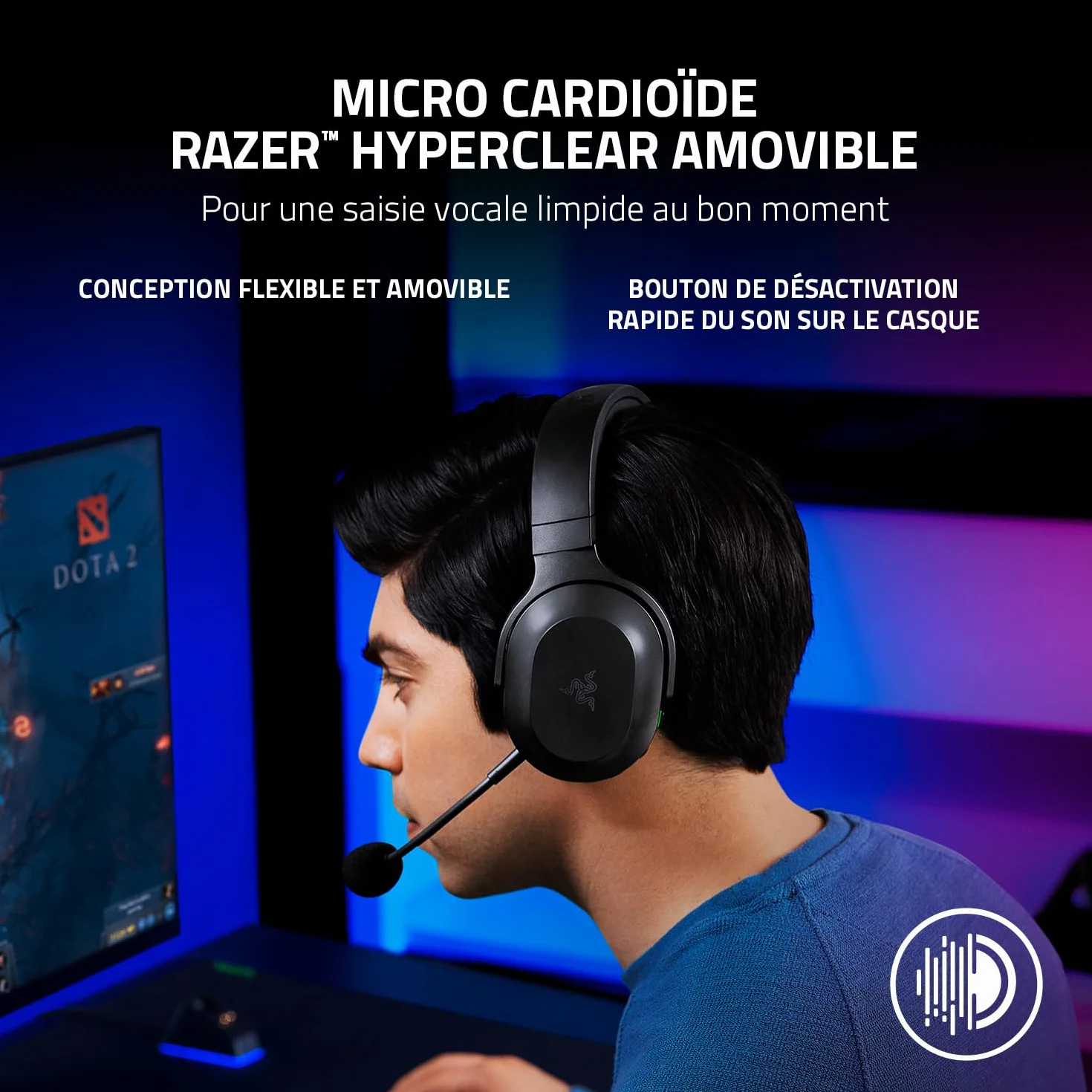 Razer Barracuda X - Casque Gaming sans Fil Multiplateforme (SmartSwitch Dual sans Fil, Design Ergonomique, TriForce 40mm, Microphone Cardioïde, Contrôles sur Casque, Batterie de 50h, USB-C) Noir