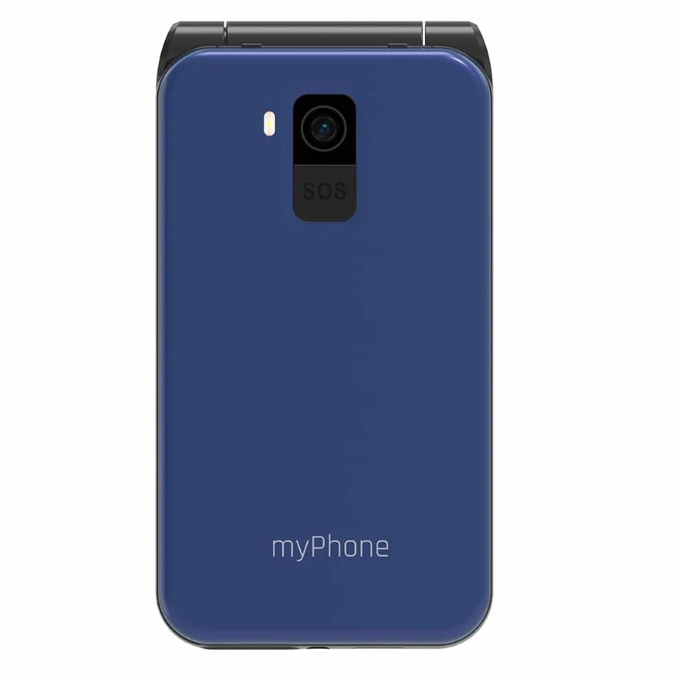 myPhone Flip LTE Téléphone Portable Senior à Clapet Débloqué 4G, Grandes Touches, Bouton SOS, Double SIM
