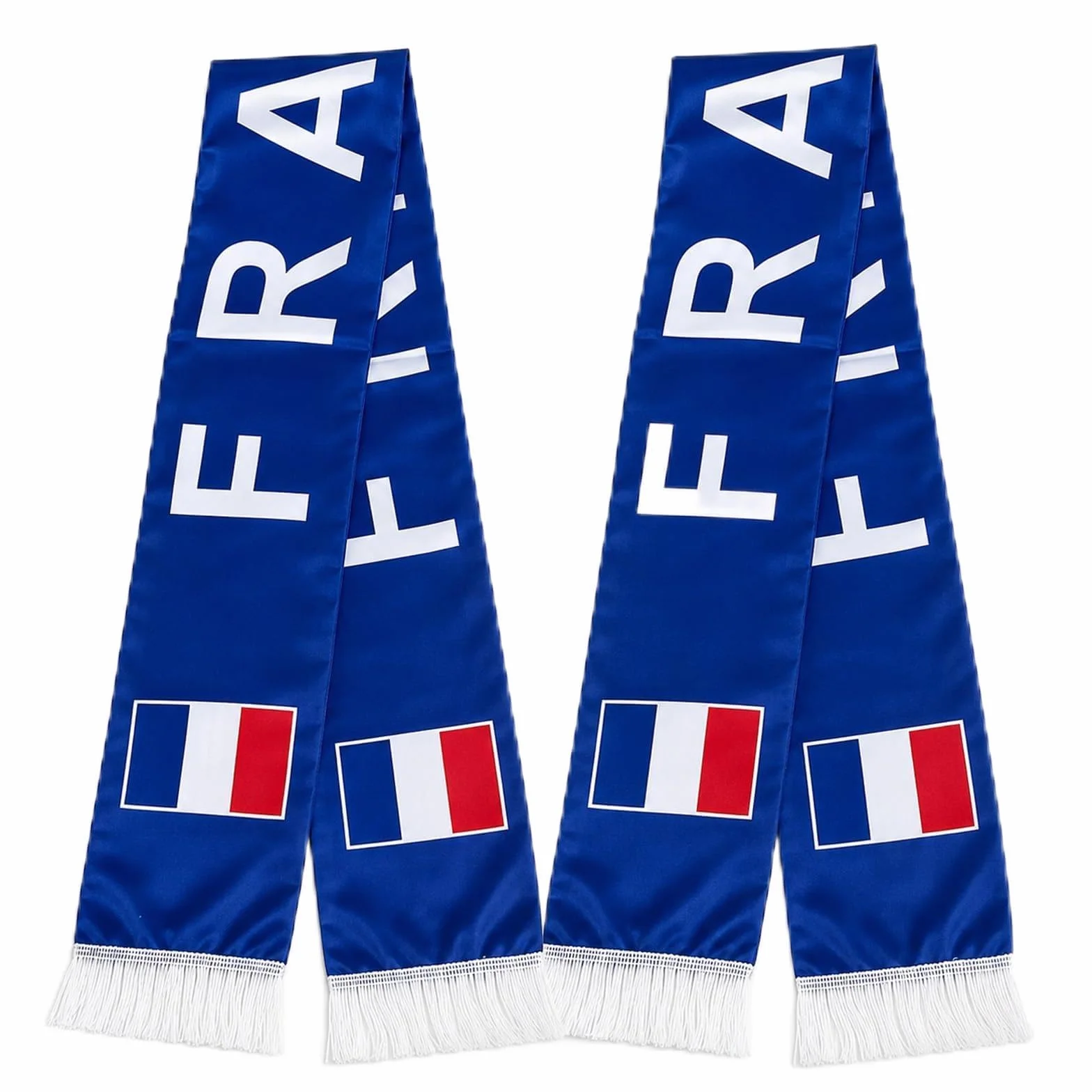 YESAH Écharpe de Supporter France Coupe du Monde 2026, Polyester Recto Verso Drapeau