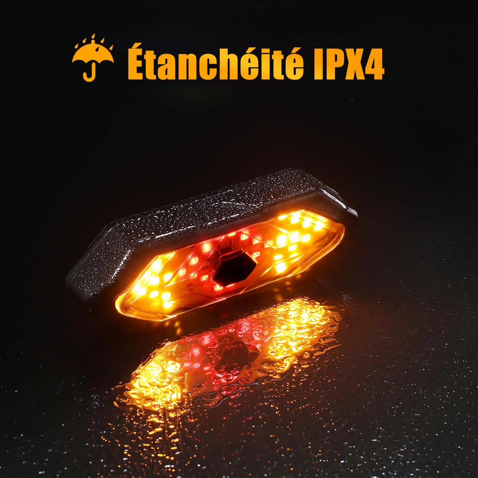 EBUYFIRE Feu Arrière Vélo avec Clignotants et Télécommande - 5 Modes LED, IPX4 Étanche, USB Rechargeable, Klaxon Intégré, Montage Universel