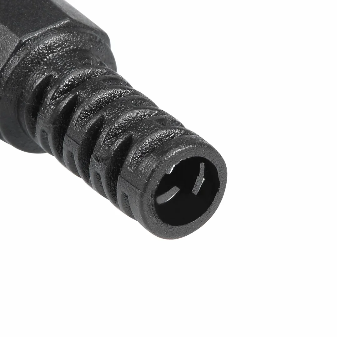 sourcing map 2Pcs DC Mâle Connecteur 5.5mm x 2.5mm x 9mm Puissance Câble Jack Adaptateur Noir