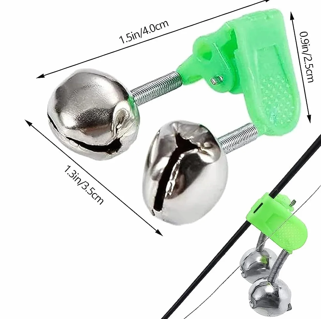 Cloche de Pêche 10 pièces Alarme Morsure Indicateur Cloche Clips Canne à Pêche Plein Air