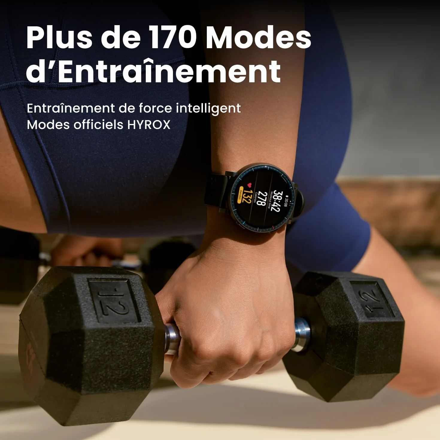 Amazfit Active Max Montre Connectée 48mm, Écran AMOLED 1,5", 25 Jours d'Autonomie, GPS, NFC, 4 Go Stockage