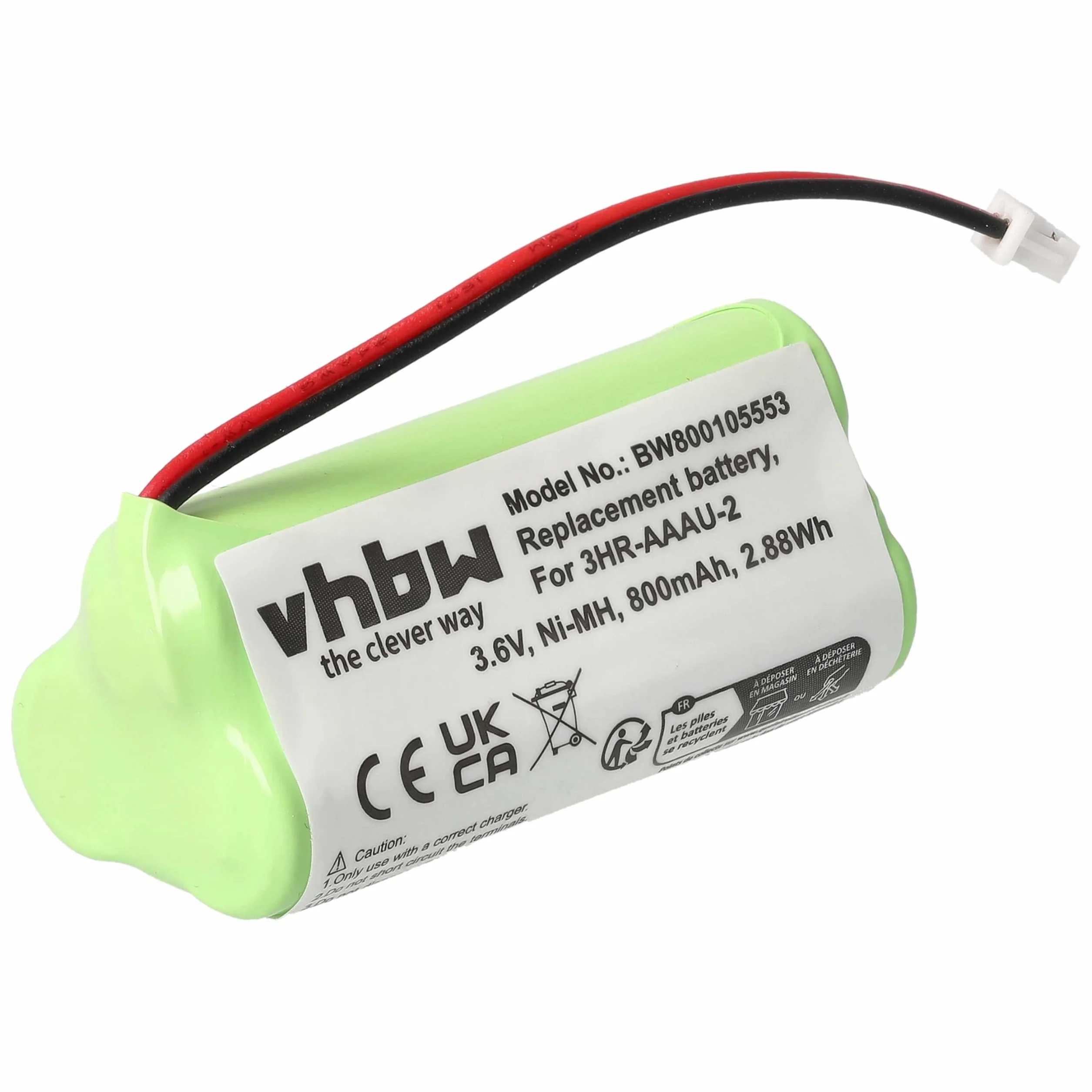 vhbw 1x Batterie Compatible avec Bang & Olufsen BeoCom 2 téléphone Fixe sans Fil (800mAh, 3,6V, NiMH) - Remplacement pour 3HR-AAAU-2