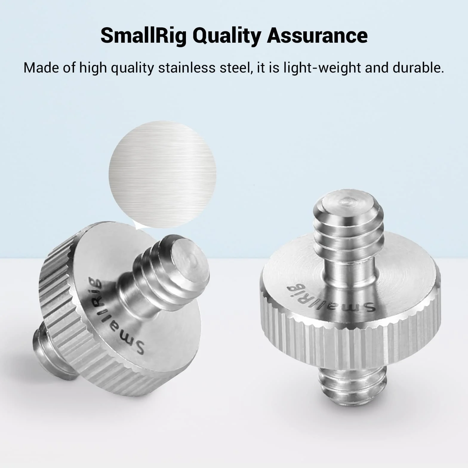 SMALLRIG Adaptateur Connecteur Tige 1/4 Filetage 828, Vis 1/4-1/4, Acier Inoxydable, Compatible avec Accessoires 1/4'' Femelle, Caméra, Studio, Outdoor, Indoor
