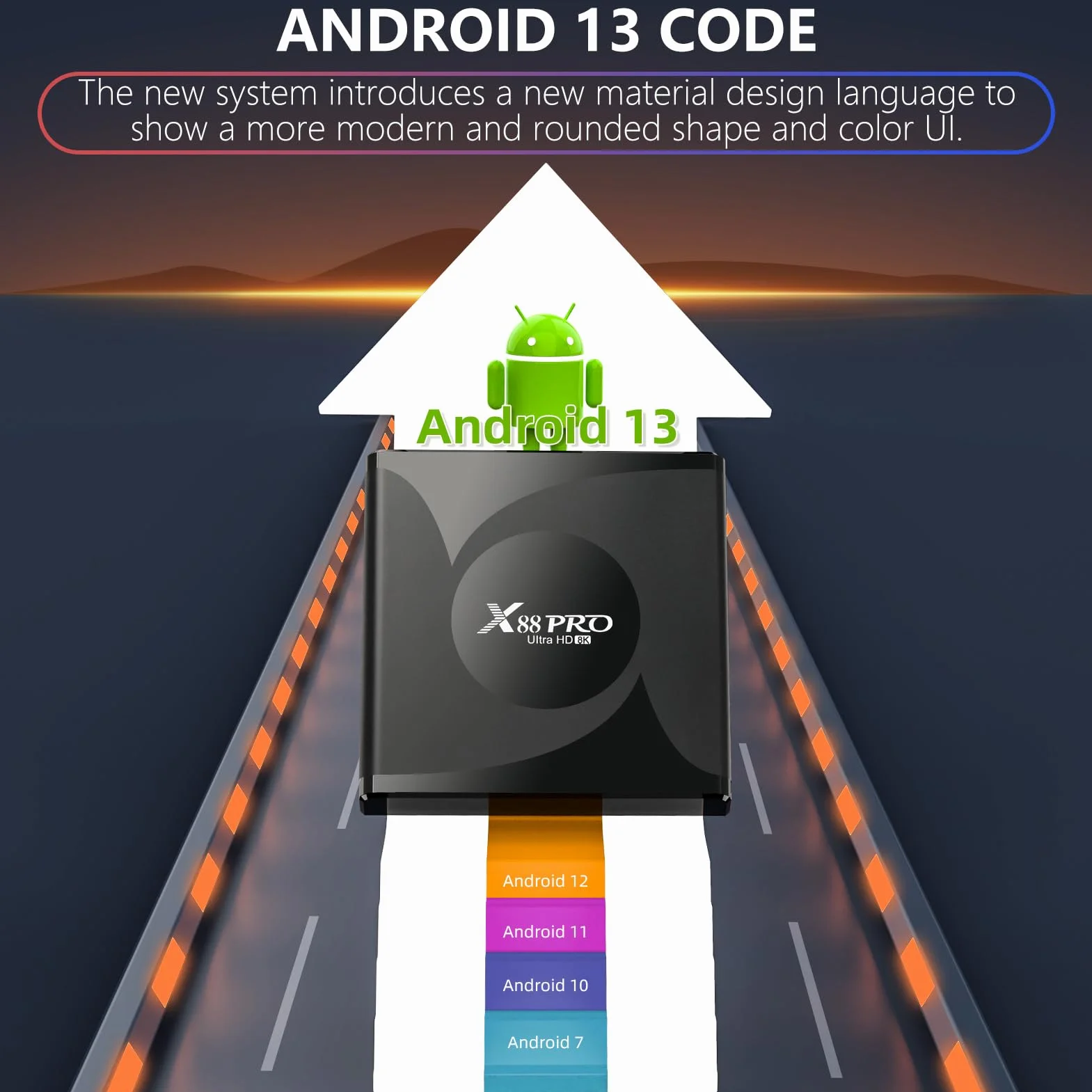 Android TV Box, Android 13.0 Box 4GB RAM 32GB ROM RK3528 Quad-Core Cortex-A53 GPU Mali-450 Support 8K 10/100M LAN Enternet 2.4G/5G Dual-Band WiFi 6 BT 5.0 USB 2.0/3.0