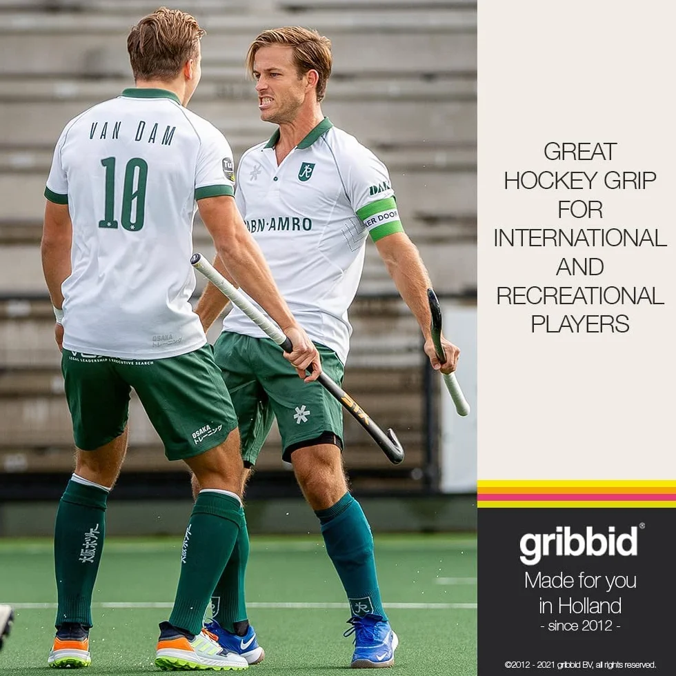 The Original Dutch Chamois Hockey Grip, Doux et Absorbant, Blanc ou Jaune, Multipack ou 1-Pack