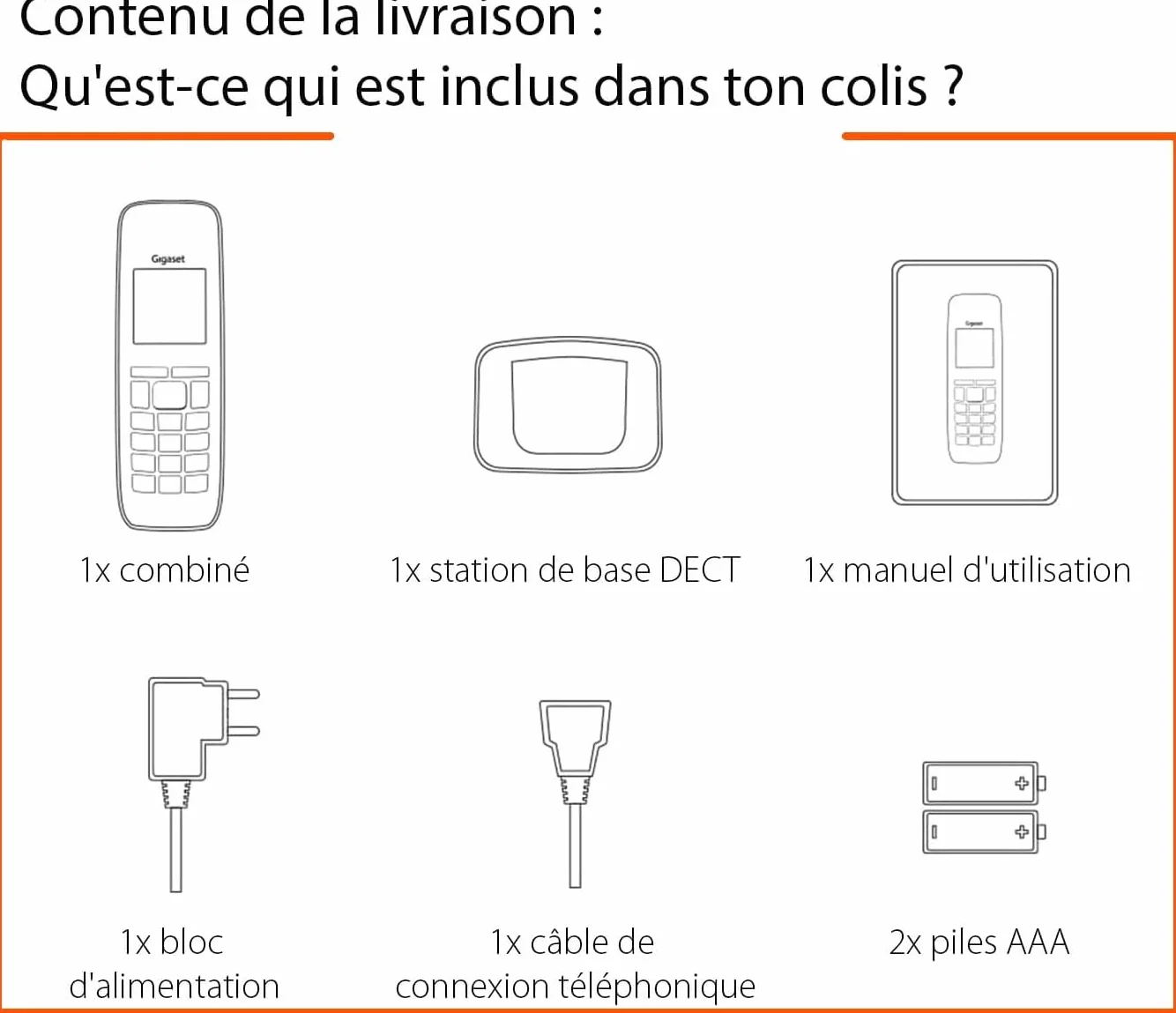 Gigaset CL660 Téléphone Fixe sans Fil Gris Anthracite