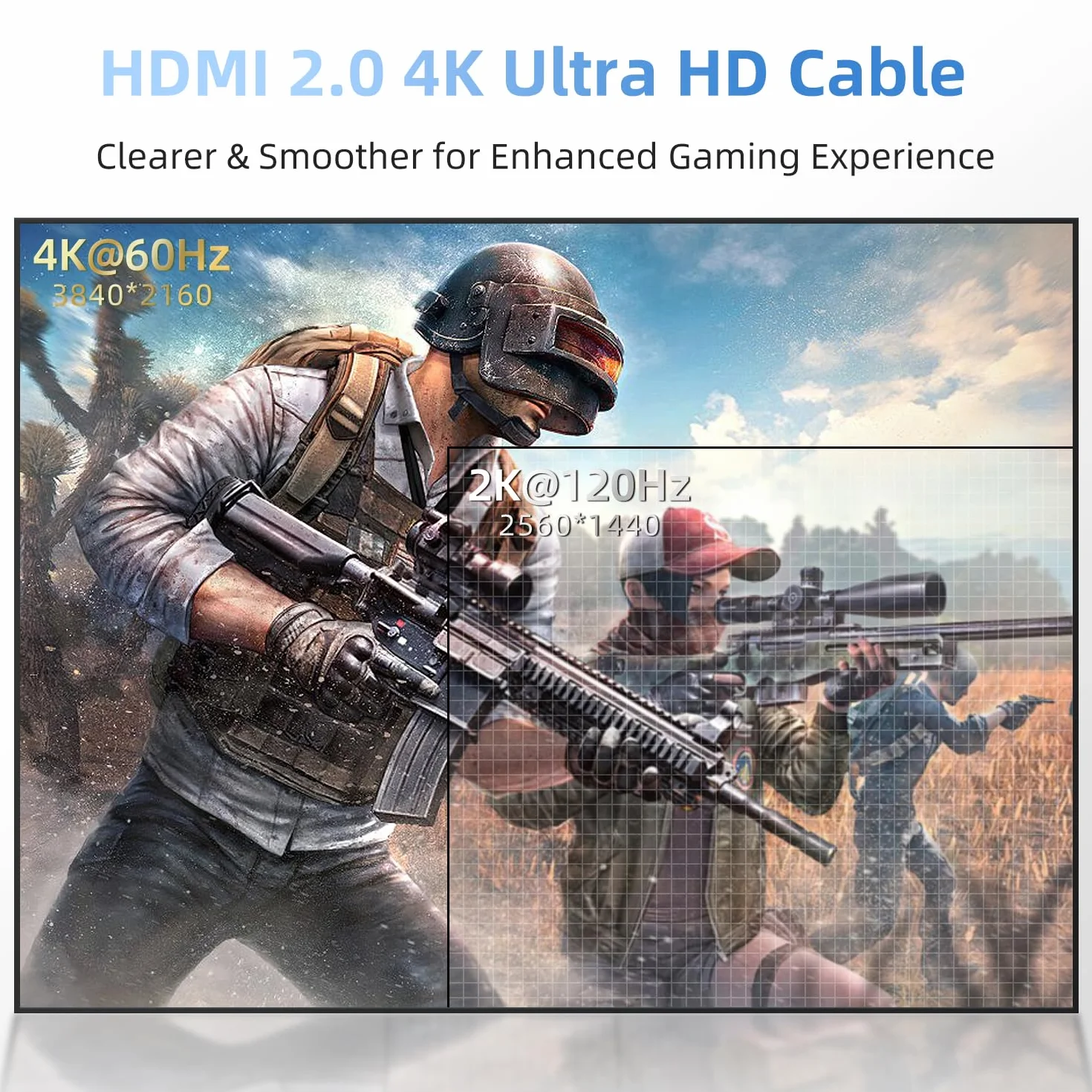 Diyanisly Câble HDMI 4K 15M, Câble HDMI 2.1 Haute Vitesse, Tressé, Prend en Charge 4K@60Hz 2K@120Hz, HDR HD TV Moniteur Ordinateur Portable Xbox PS4 PS5,etc.HD