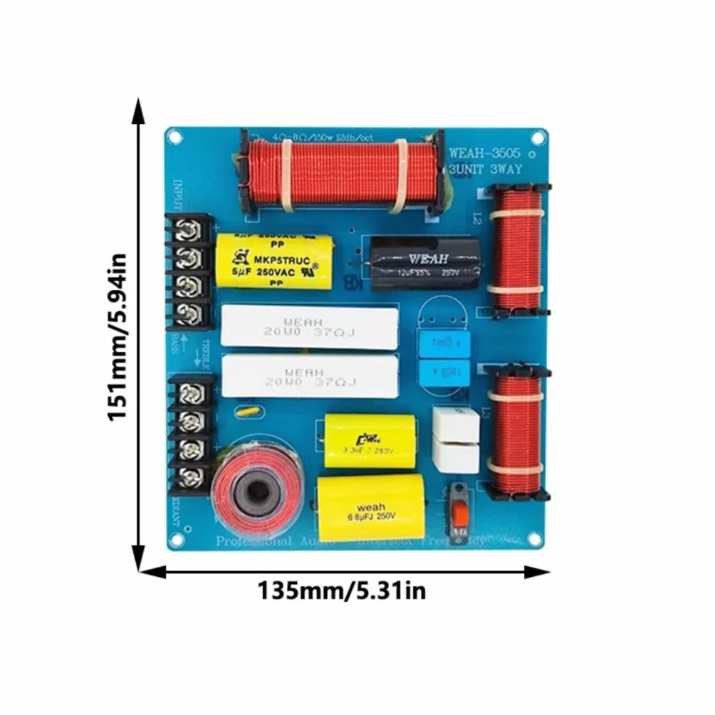 Module de filtre HiFi Crossovers 3 voies pour haut-parleur domestique