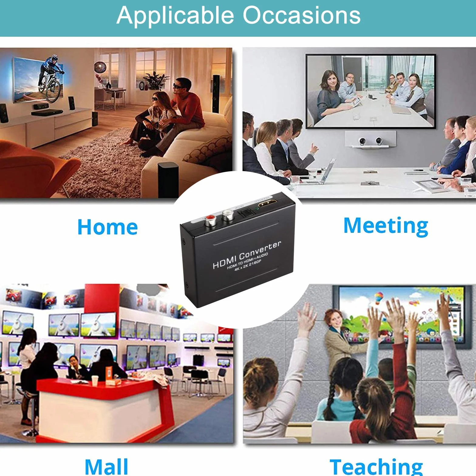 Ozvavzk Convertisseur HDMI Extractor Audio 4K x 2K SPDIF Optique L/R Stéréo 3D