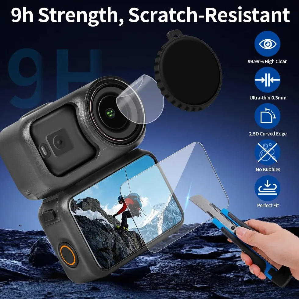 Étui EVA Durable avec Protecteur d'écran pour DJI Osmo Nano, Verre Trempé, Résistant aux Chocs
