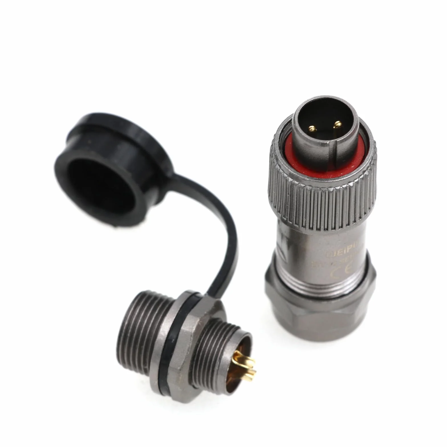 Weipu Connecteur fileté en métal IP67 ST12 2 broches 13 A 250 V 12 mm