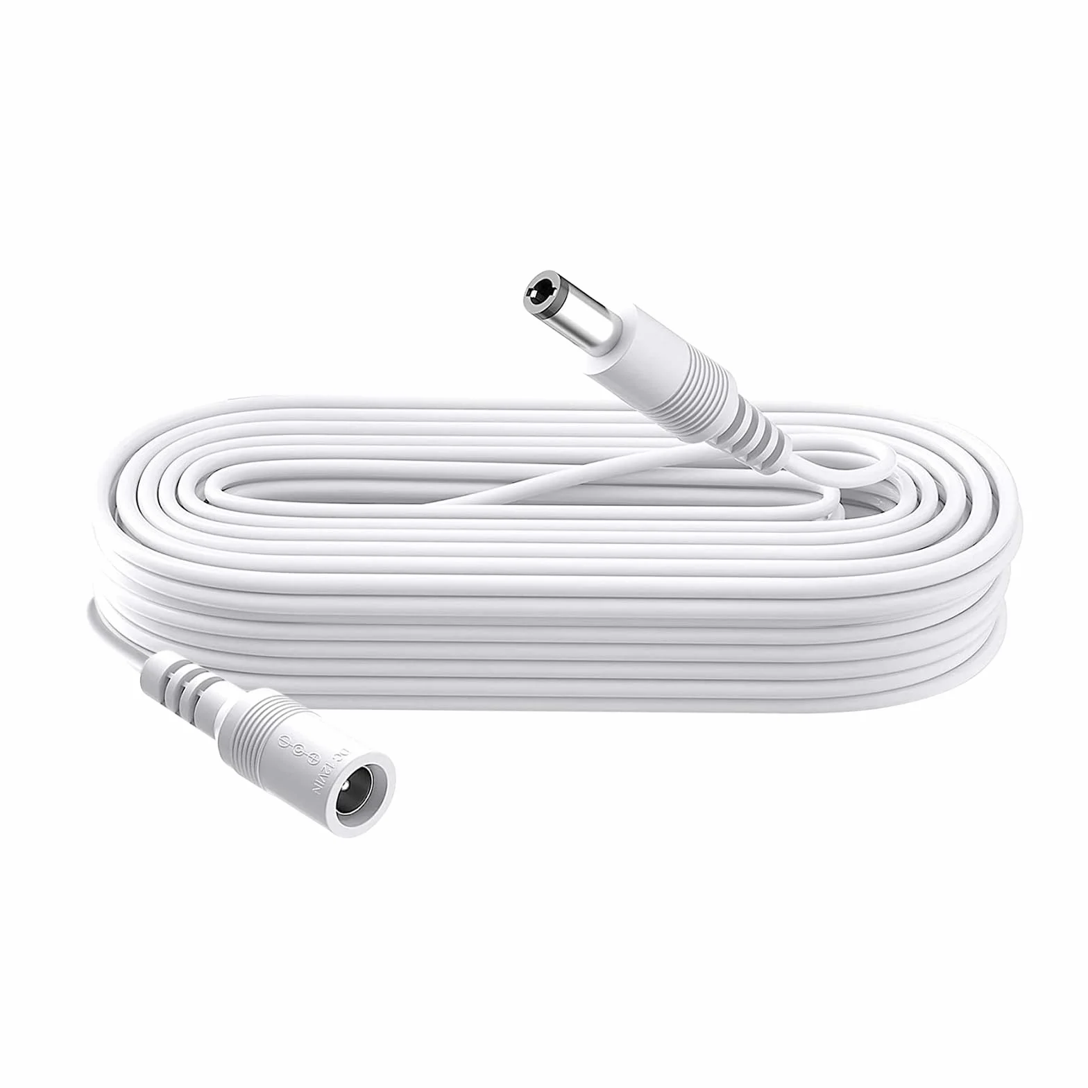 Câble d'extension de 3 m, prise 5,5 mm x 2,1 mm, DC 5 V 6 V 9 V 12 V 24 V pour caméra de vidéosurveillance, illuminateur infrarouge, imprimante, bande LED, blanc