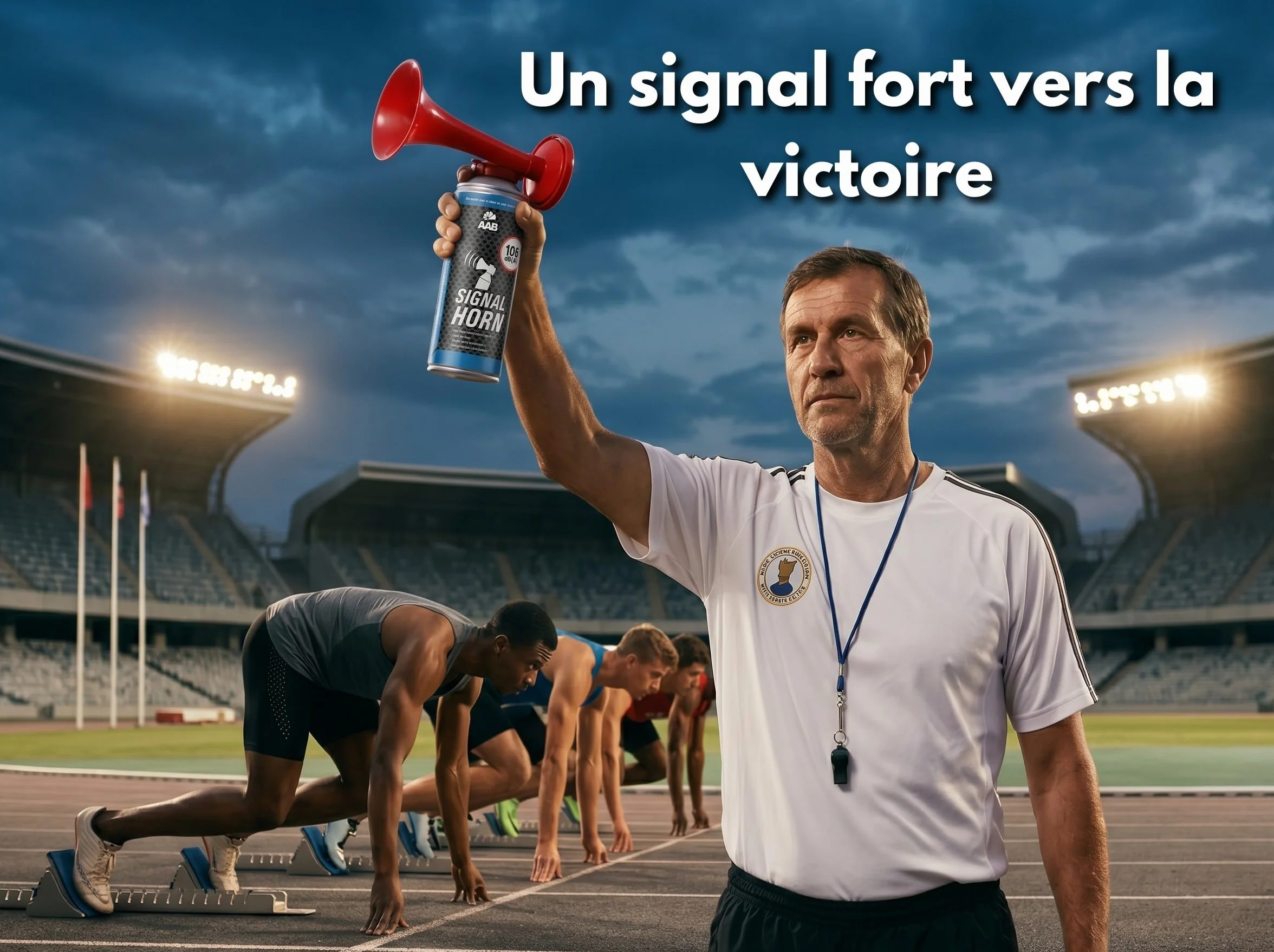 AABCOOLING 1X Signal Horn 106 DB(A) Jusqu'à 120 Signaux Corne de Brume Supporter