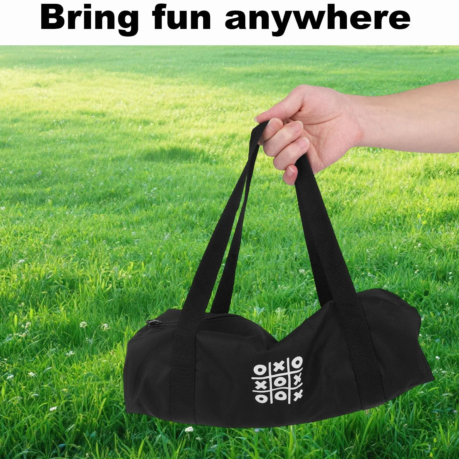Jeu de Morpion Géant d'Extérieur 90x90cm Lancer Sacs Haricots pour Enfants Adultes