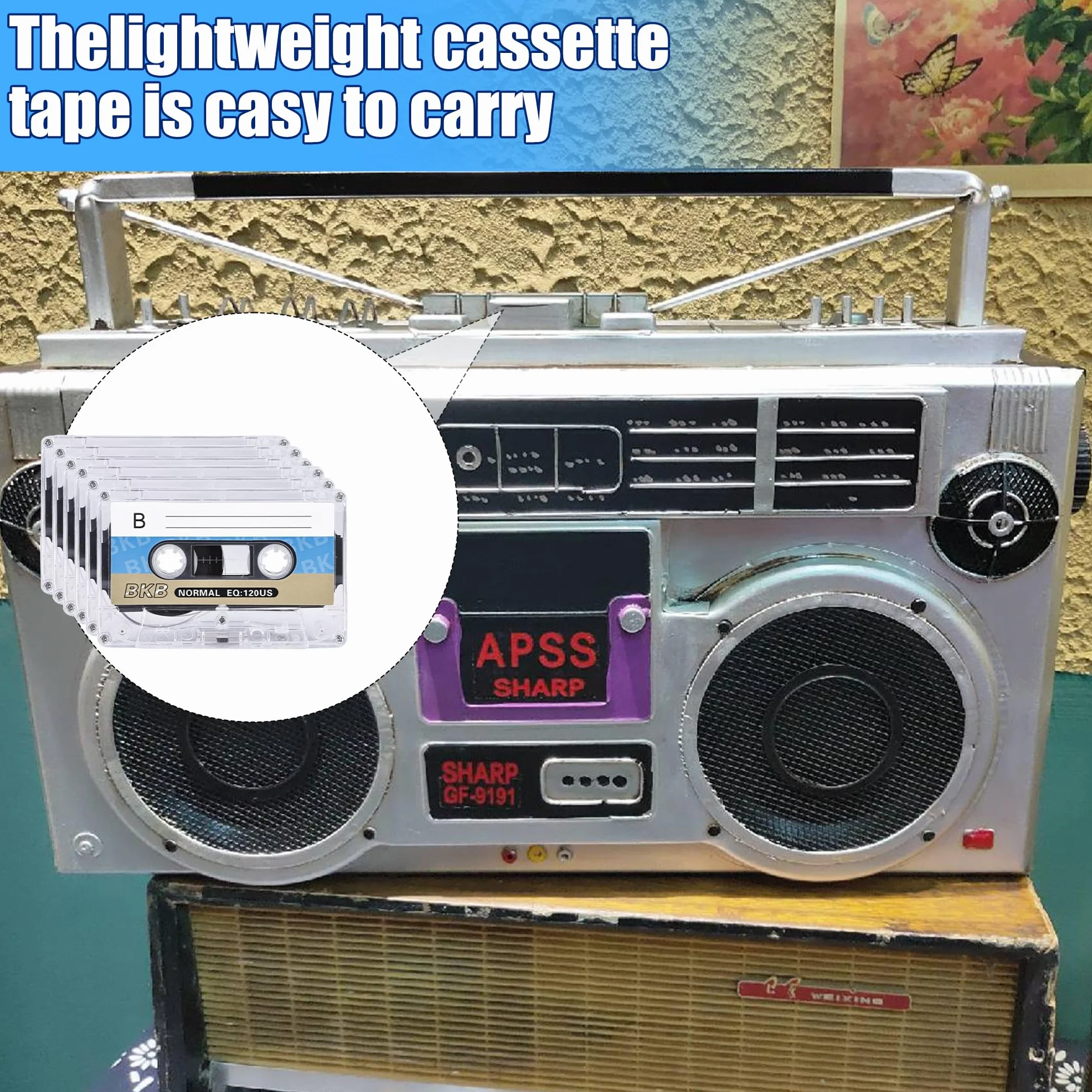 Lot de 5 cassettes audio vides, à faible bruit, cassettes de musique de 90 min, cassettes vides, convient pour les conférences, les séminaires et les enregistrements quotidiens
