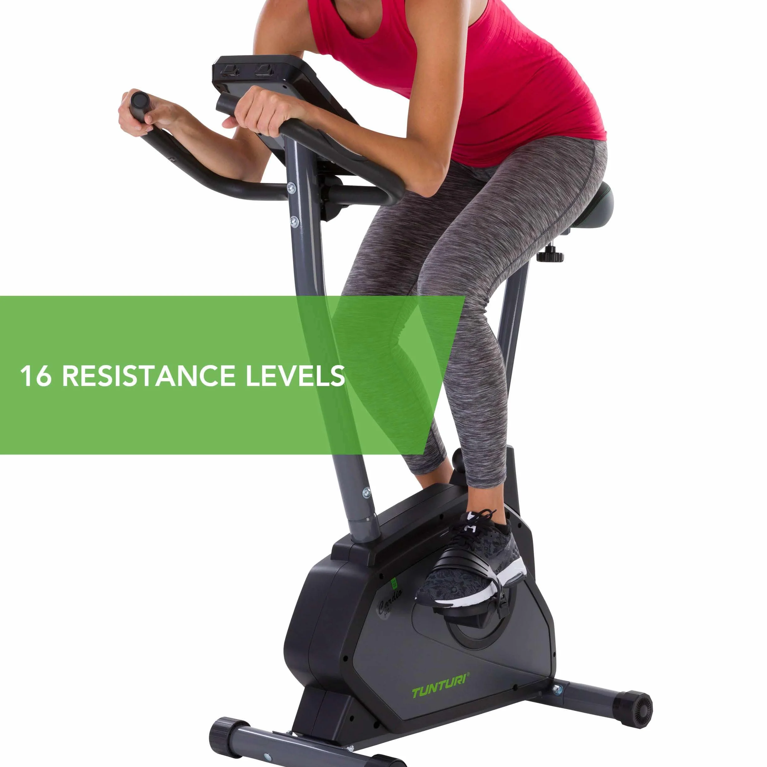 Tunturi Cardio Fit E30 Vélo d'Appartement Ergomètre avec écran LCD et Résistance Réglable