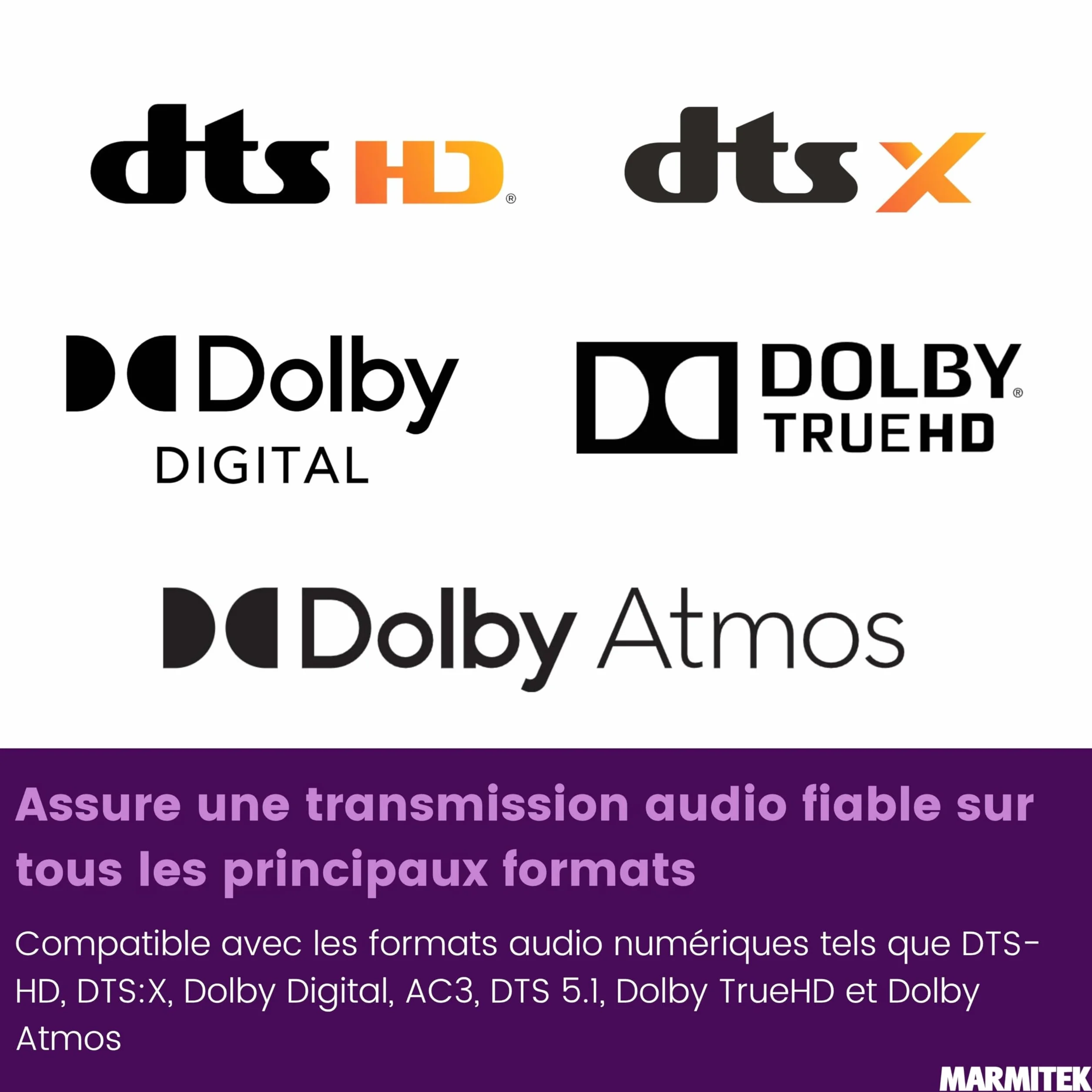 Marmitek Connect 720 - Switch HDMI 8K60-4K120 Gaming - HDMI 2.1 2 entrées 1 Sortie - 48 Gbit/s VRR ALLM QMS QFT - Commutation Automatique - Dolby Vision HDR10+
