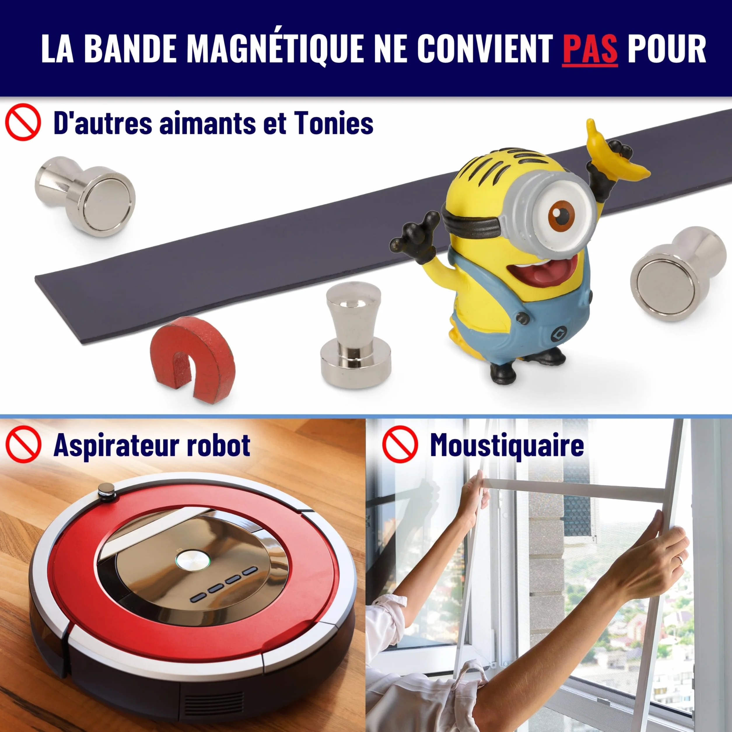 Bande Magnétique Puissante 5 Mètres Colle Extra Forte Aimant Autocollant Adhésif Puissant Force Magnétique Optimisée
