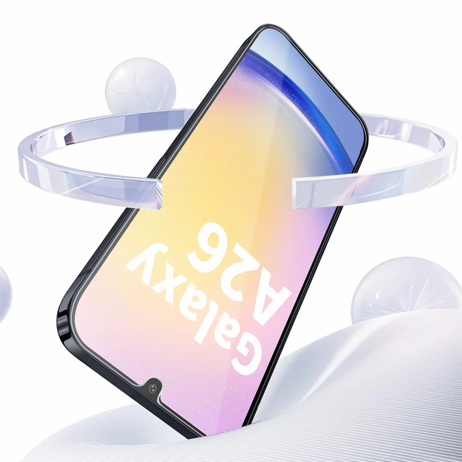 [Lot de 3 Verre Trempé pour Samsung Galaxy A17 / A16 / A26 5G | Film Protection Haute Transparence,[Anti-Rayures], [Sans Bulles], [Installation Facile], Ultra Résistant Dureté 9H Glass