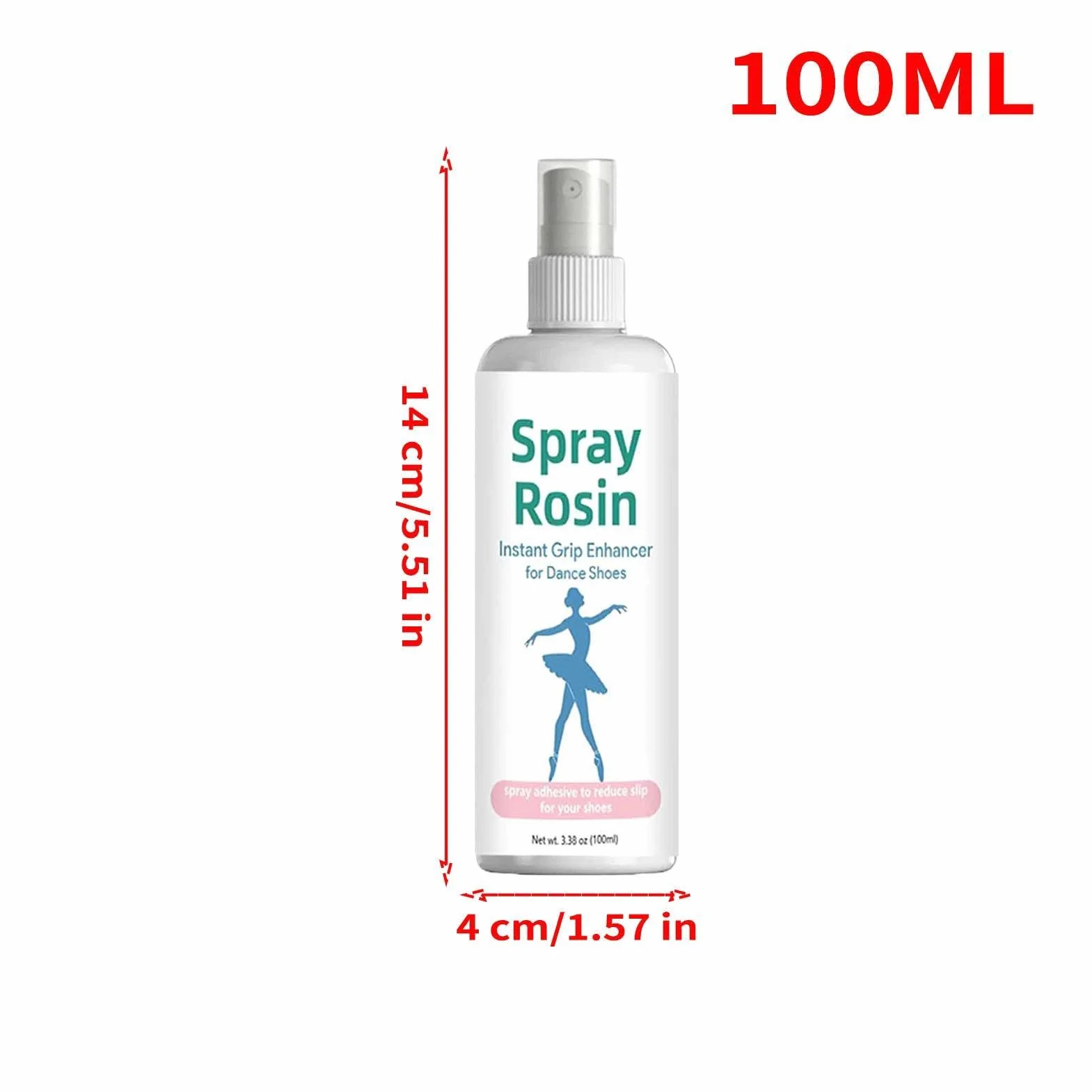 Spray Colophane Antidérapant 100 ML pour Danseurs - Renfort Adhérence Chaussons Danse Portable Longue Durée