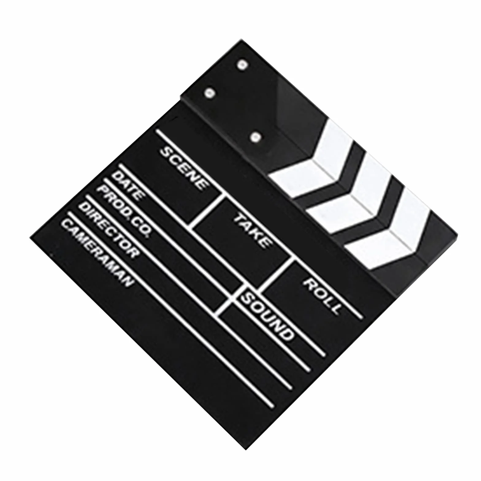 Film Film Clap Board, 20 X 20cm Noir Bois Clap Clap Clap Board Bois Film Film Clapboard Scène d'action Slateboard pour Hollywood Camera Film Studio Film