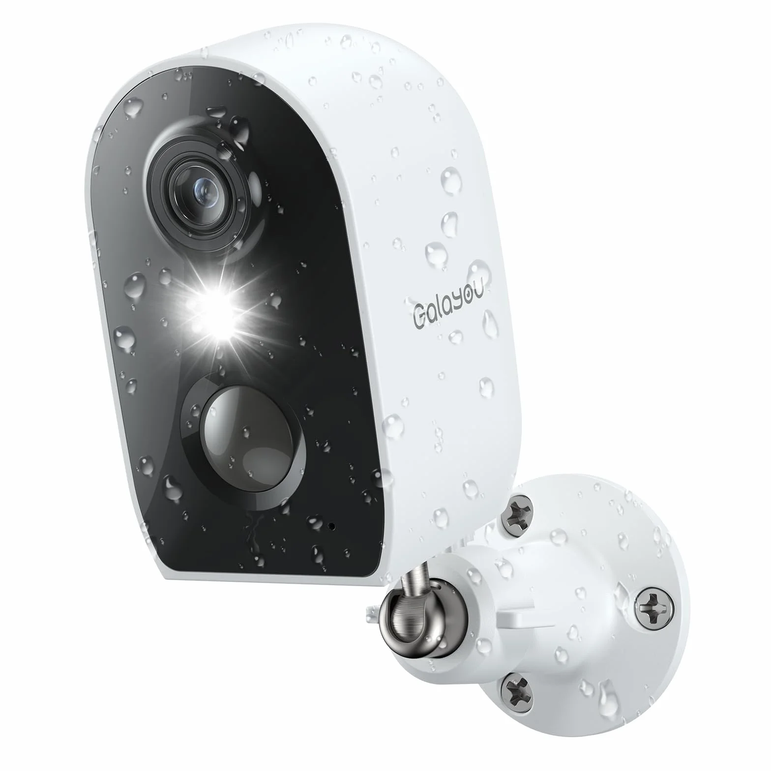 GALAYOU Camera Surveillance WiFi Exterieure sans Fil - 2K Camera Surveillance sur Batteries Exterieure/Interieure, Alerte Instantanée PIR, Sirène Intelligente, IP65