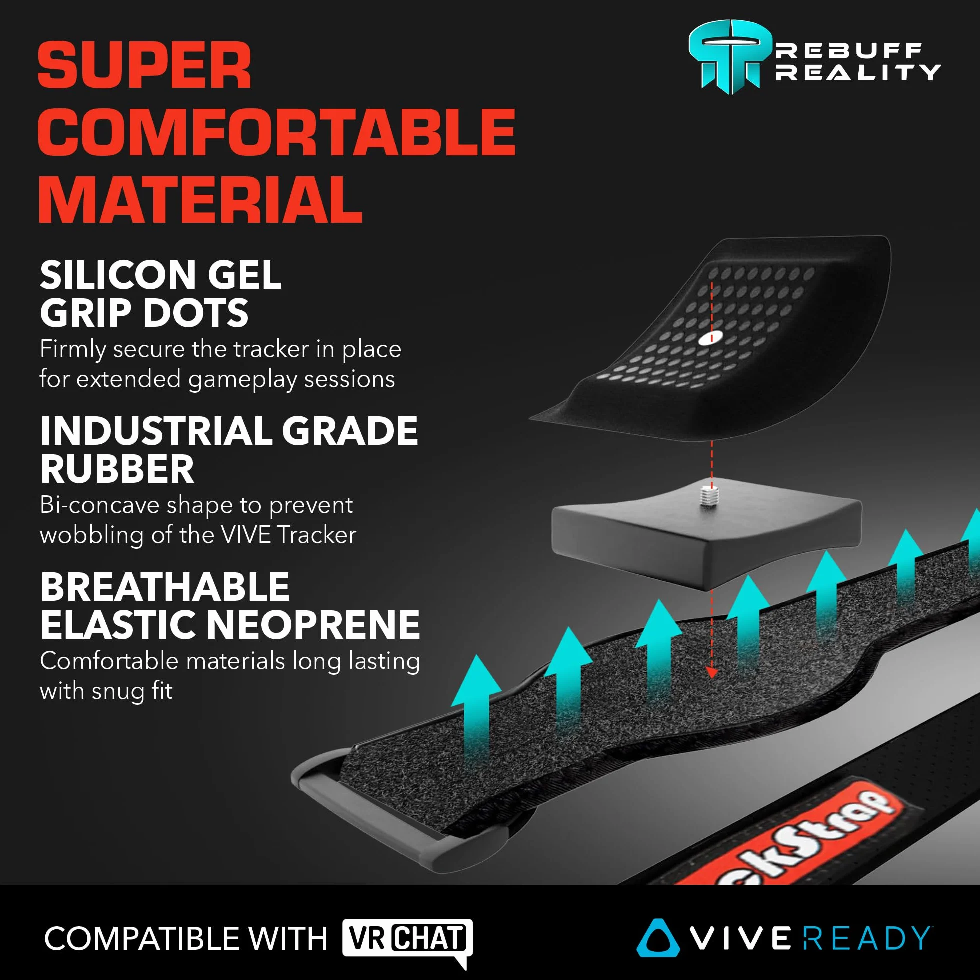 Rebuff Reality TrackBelt + 2 TrackStraps Tracker VR de Corps Entier pour VIVE Tracker