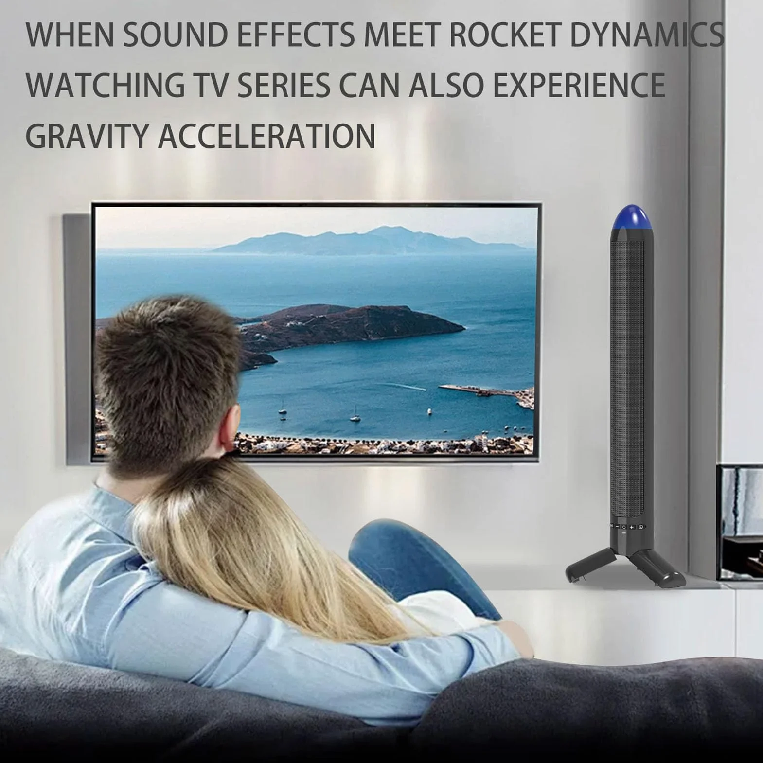 Système Audio 2.1 Canaux avec Caisson de Basses, Haut-parleurs TV, Home Cinéma, Son Surround, Bluetooth 6.0, Batterie 2000 MAh, Entrées AUX et USB, Idéal pour Les Films