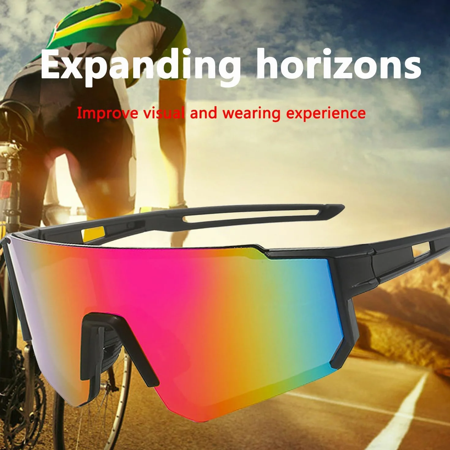 Lunettes de vélo UV400 pour hommes et femmes, moto, course, ski et pêche