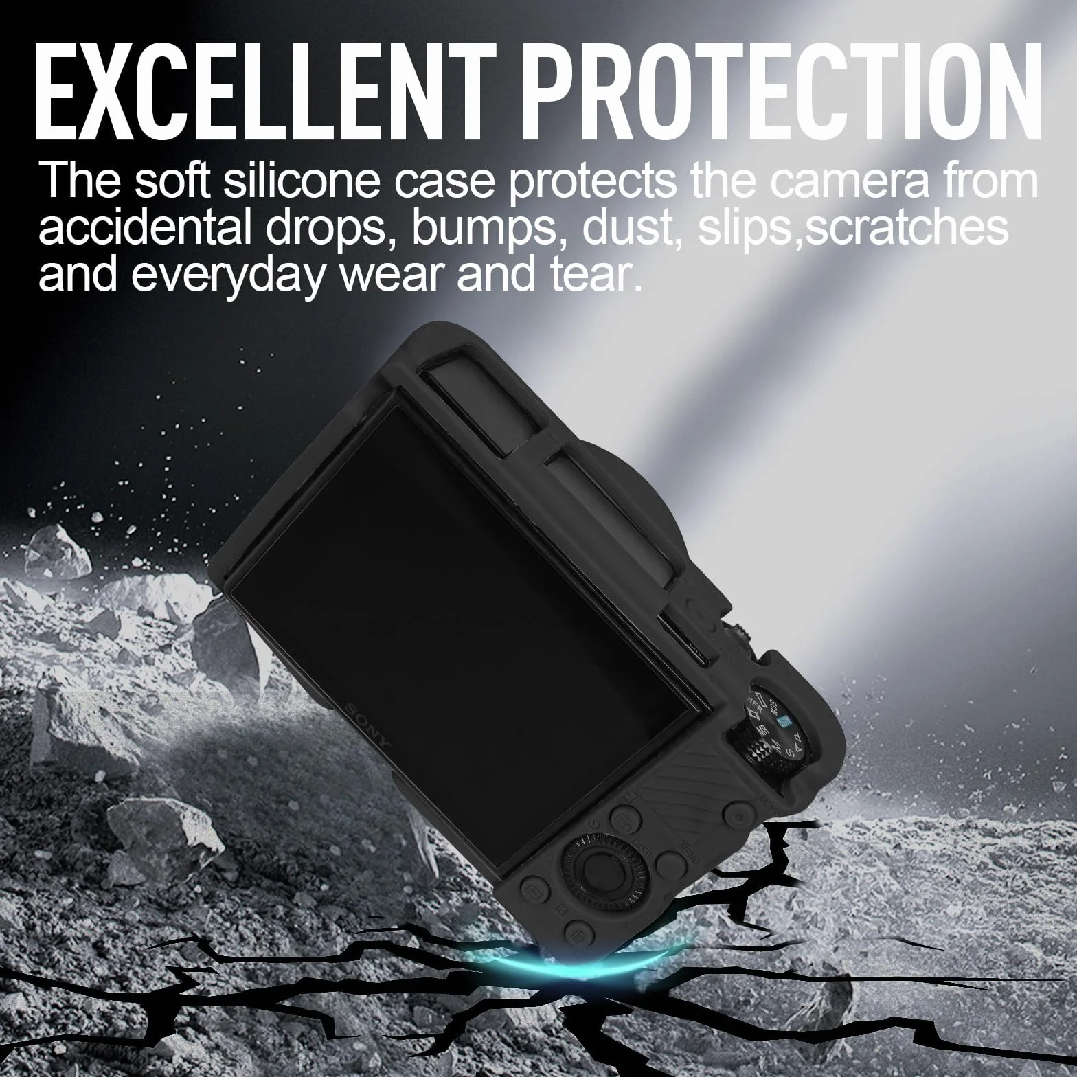 Étui Silicone Sony RX100 VII VI Protection Appareil Photo Coque Léger Noir