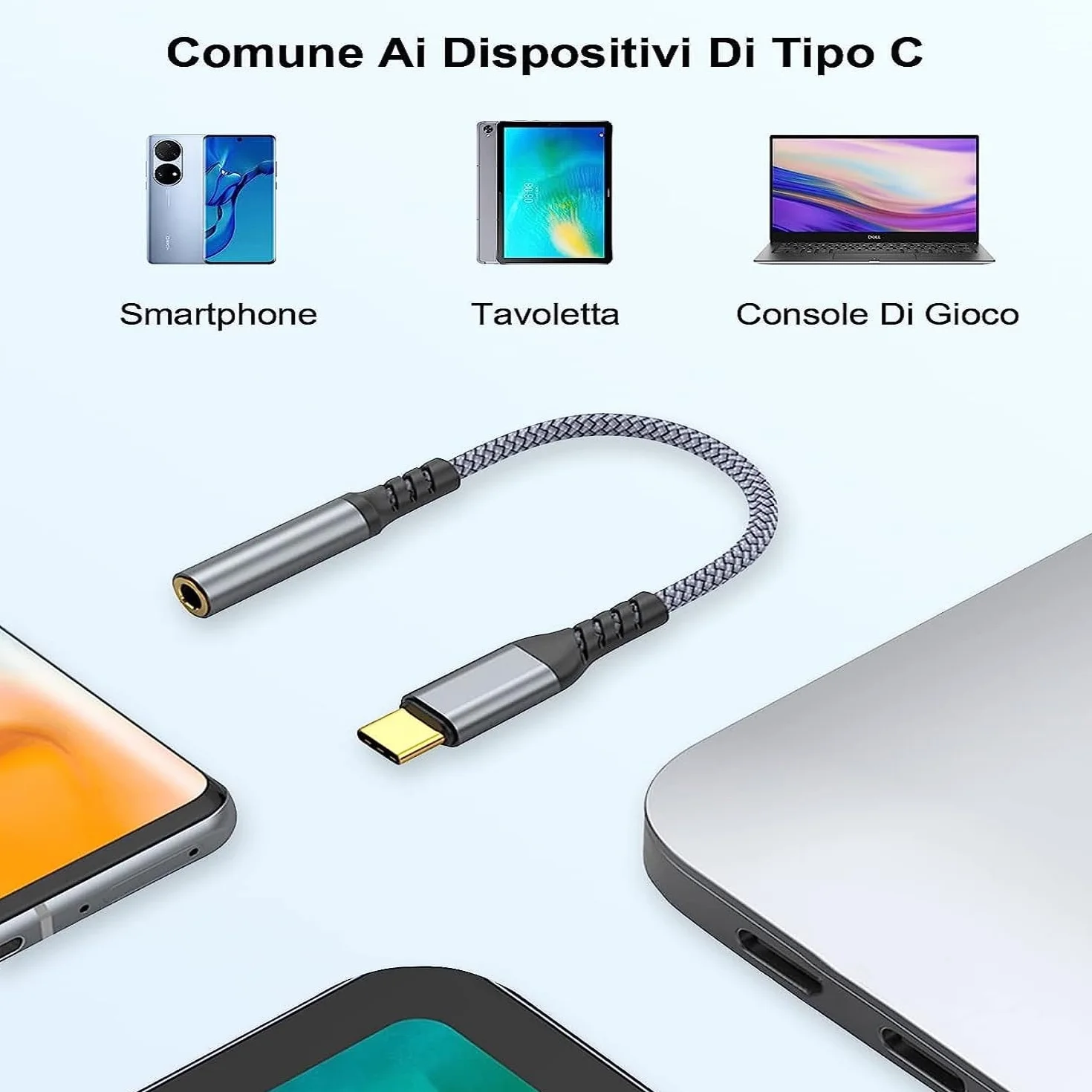 Adaptateur USB-C vers Jack avec DAC Compatible Samsung Xiaomi iPad
