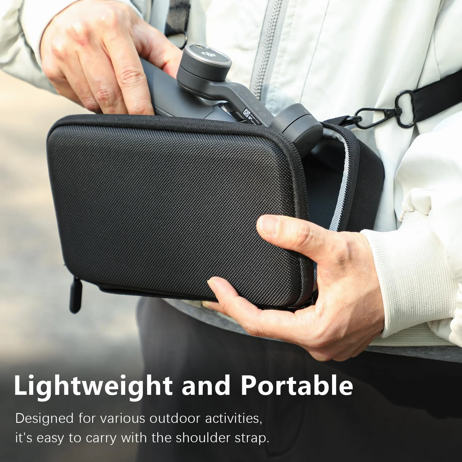 FPVtosky Étui de Rangement Portable en Nylon pour DJI OSMO Mobile 8/7/7P, Noir