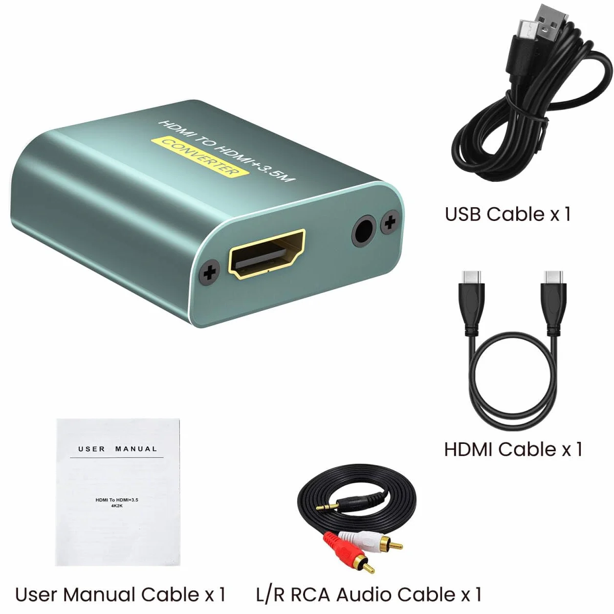 Extracteur HDMI Audio 4Kx2K HDMI vers Jack 3.5mm pour PS4 PS5 Xbox Blu-ray DVD