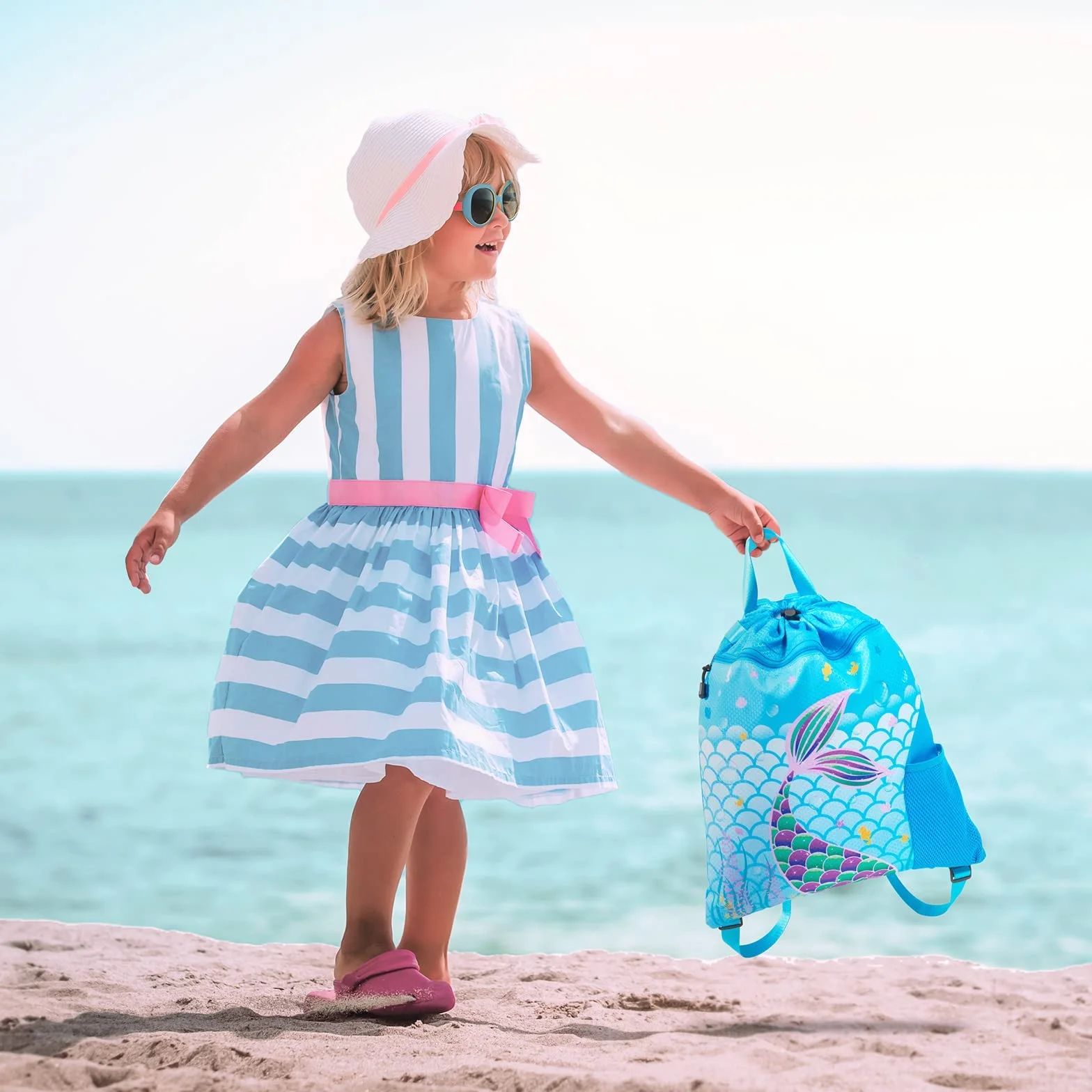 WAWSAM Sac à Dos Cordon Enfant Imperméable Sac de Gym