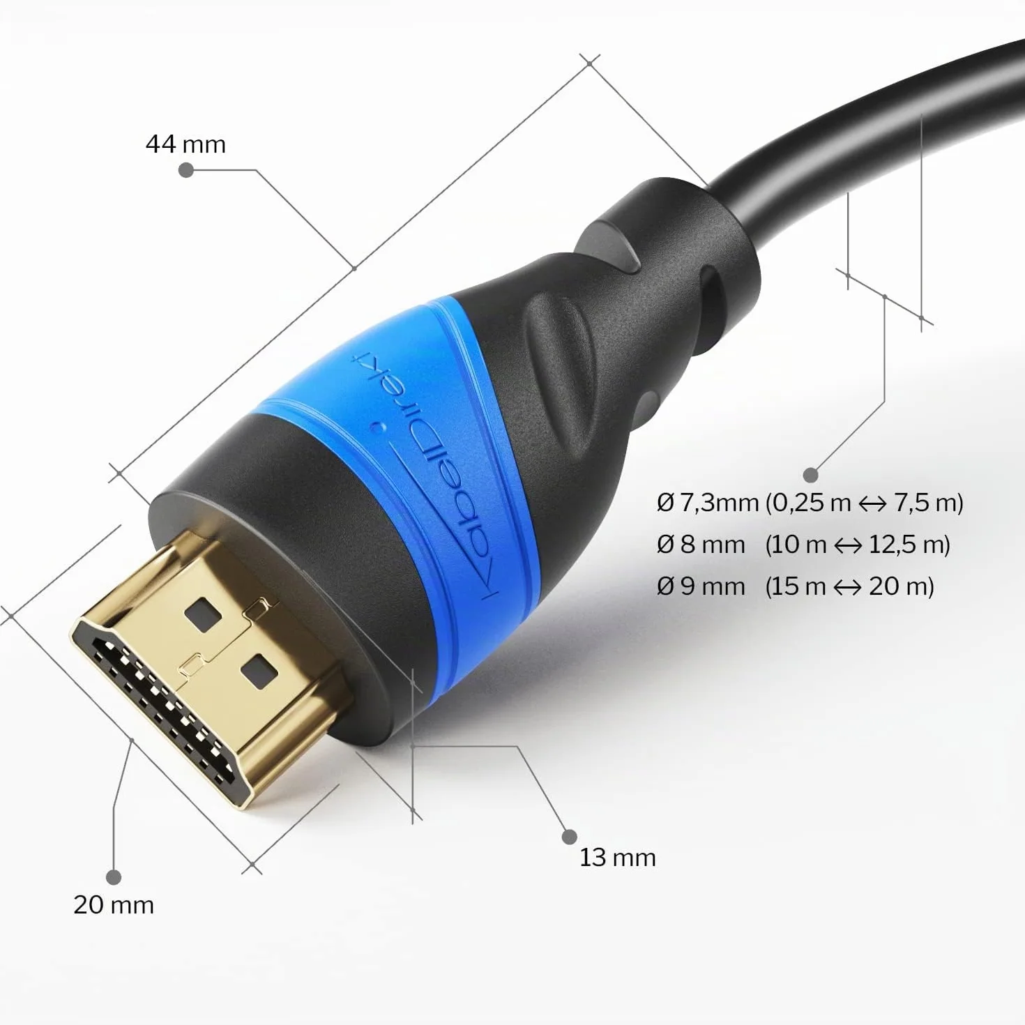 KabelDirekt – Câble d'extension HDMI, blindage spécial A.I.S. – 10m (4K@60Hz pour un Ultra HD époustouflant, extension HDMI pour PS5/Xbox, ARC, Highspeed avec Ethernet)