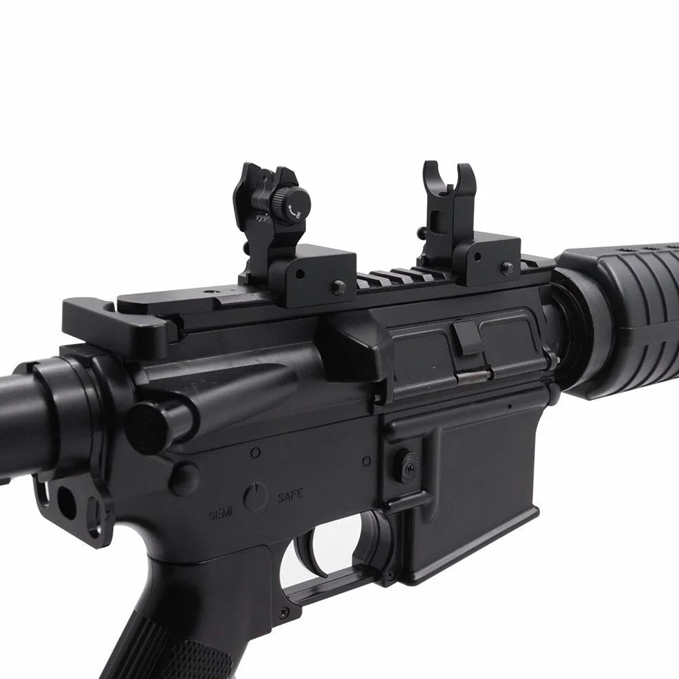 ACEXIER US Flip Up Avant Arrière Ensemble de Vue en Fer Double Demi-Lune Forme Viseurs pour Montage 20mm Fusil de Chasse Accessoires Airsoft