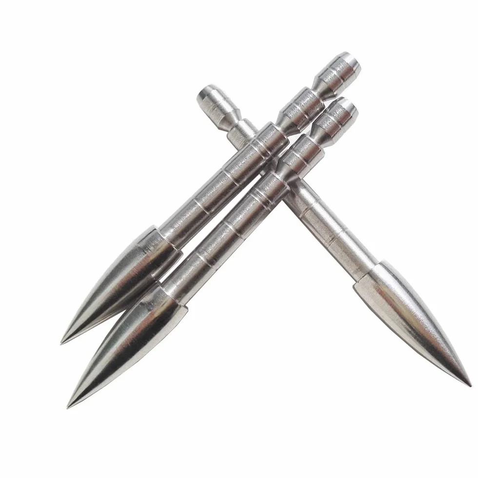 Pointe de flèche Tir à l'arc Broadhead Acier Inoxydable 12pcs ID 4.2mm