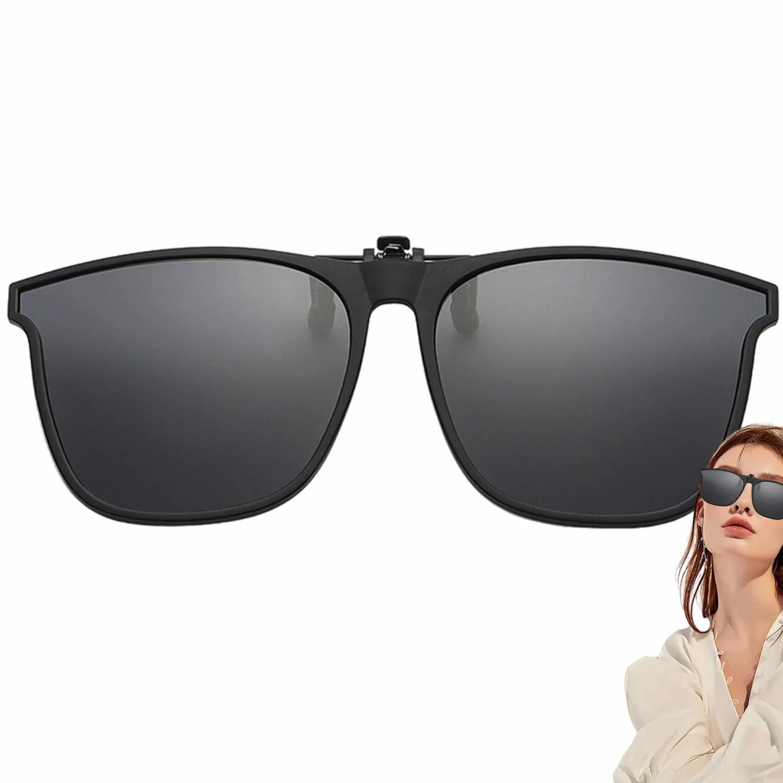 Lunettes Polarisées Rabattables À Clipser Protection UV Pour Pêche Conduite Voyages