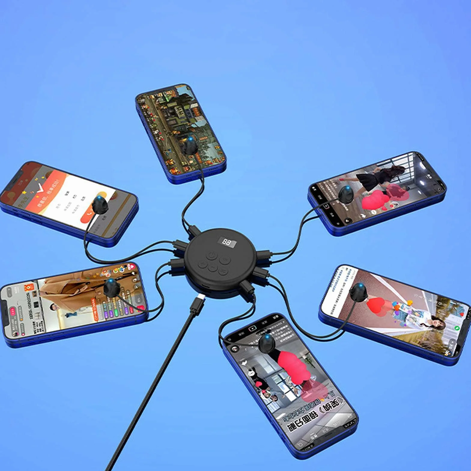 fonefunshop Clicker Tapper Liker Automatique pour Smartphone avec 6 clics – Gardez l'écran en Vie – Pas de Code de Veille