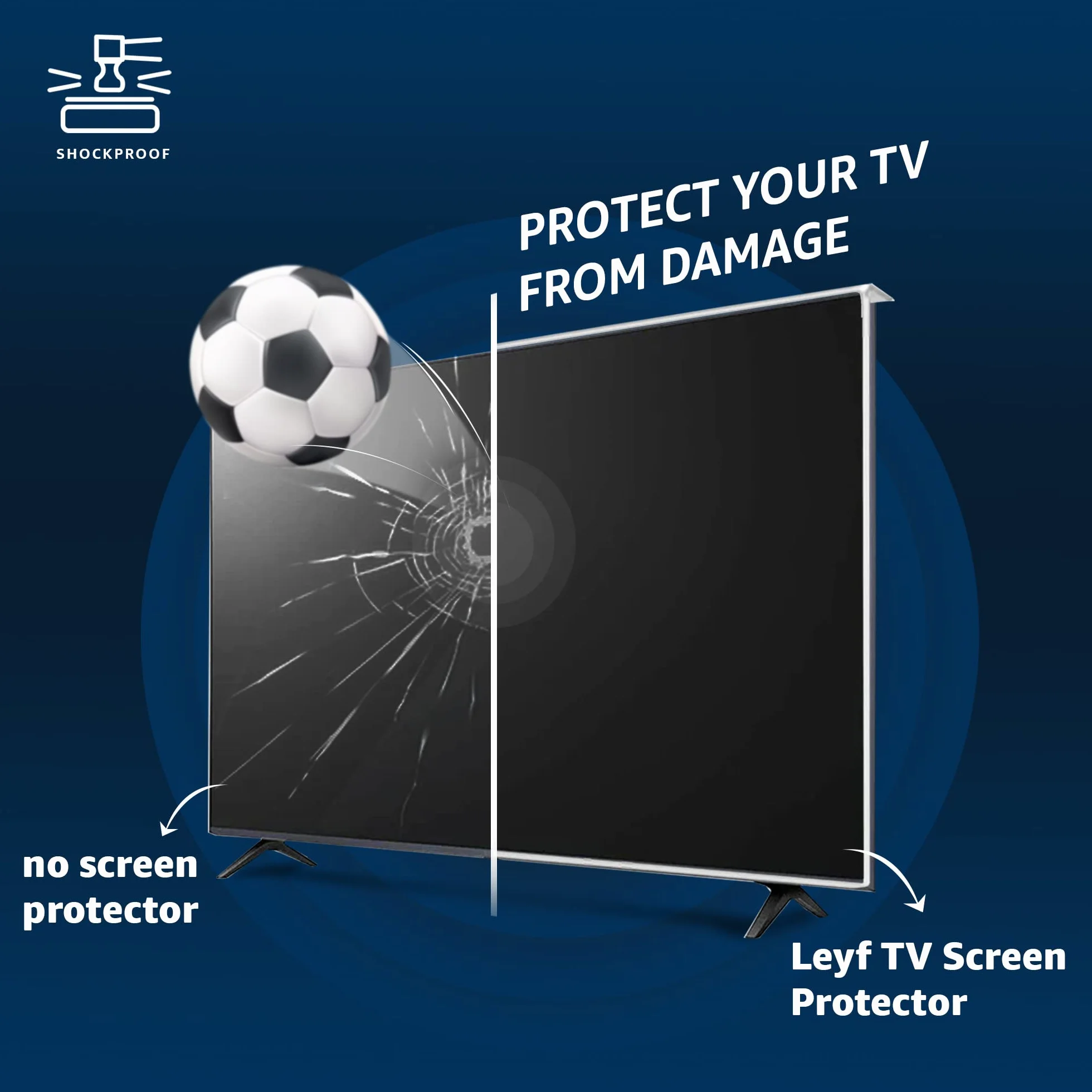 LEYF Protection d'écran TV 82" (32") – Film de protection pour écran LCD, LED, OLED 4K et QLED HDTV